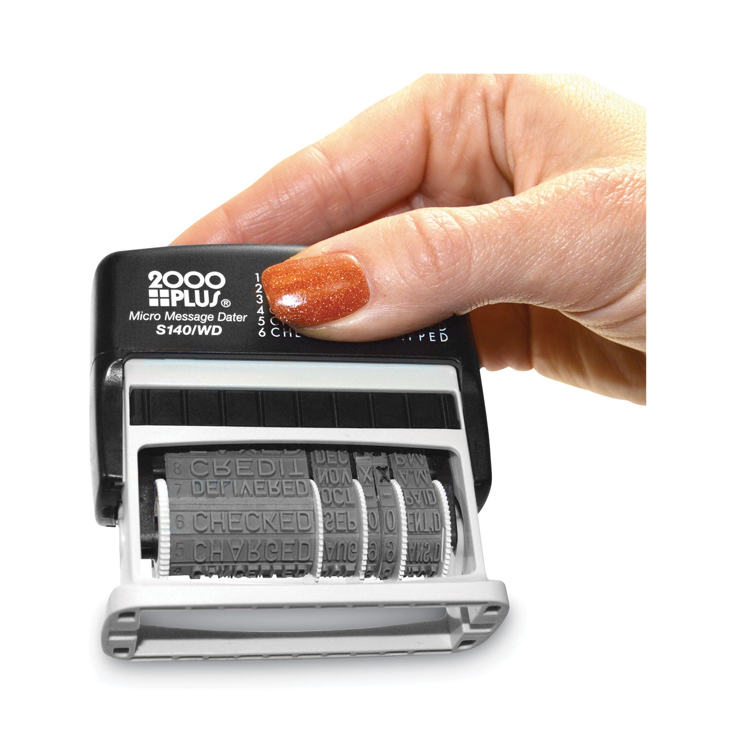 Message/Date Stamp - APPROVED, URGENT, E-MAILED, CANCELLED, CHARGED, CHECKED, CREDIT, FAXED, PAID, RECEIVED, SHIPPED, ... - 0.16" Impression Width x 11.06" Impression Length - 5000 Impression(s) - 1 Each
