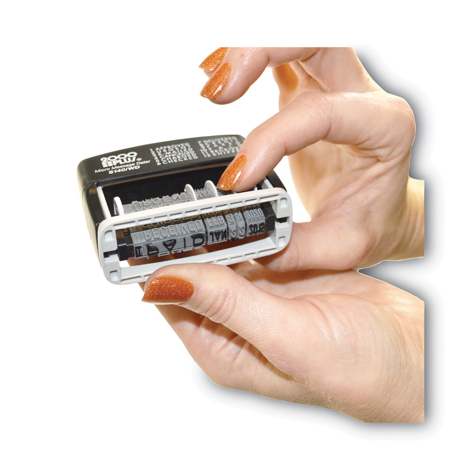 Message/Date Stamp - APPROVED, URGENT, E-MAILED, CANCELLED, CHARGED, CHECKED, CREDIT, FAXED, PAID, RECEIVED, SHIPPED, ... - 0.16" Impression Width x 11.06" Impression Length - 5000 Impression(s) - 1 Each