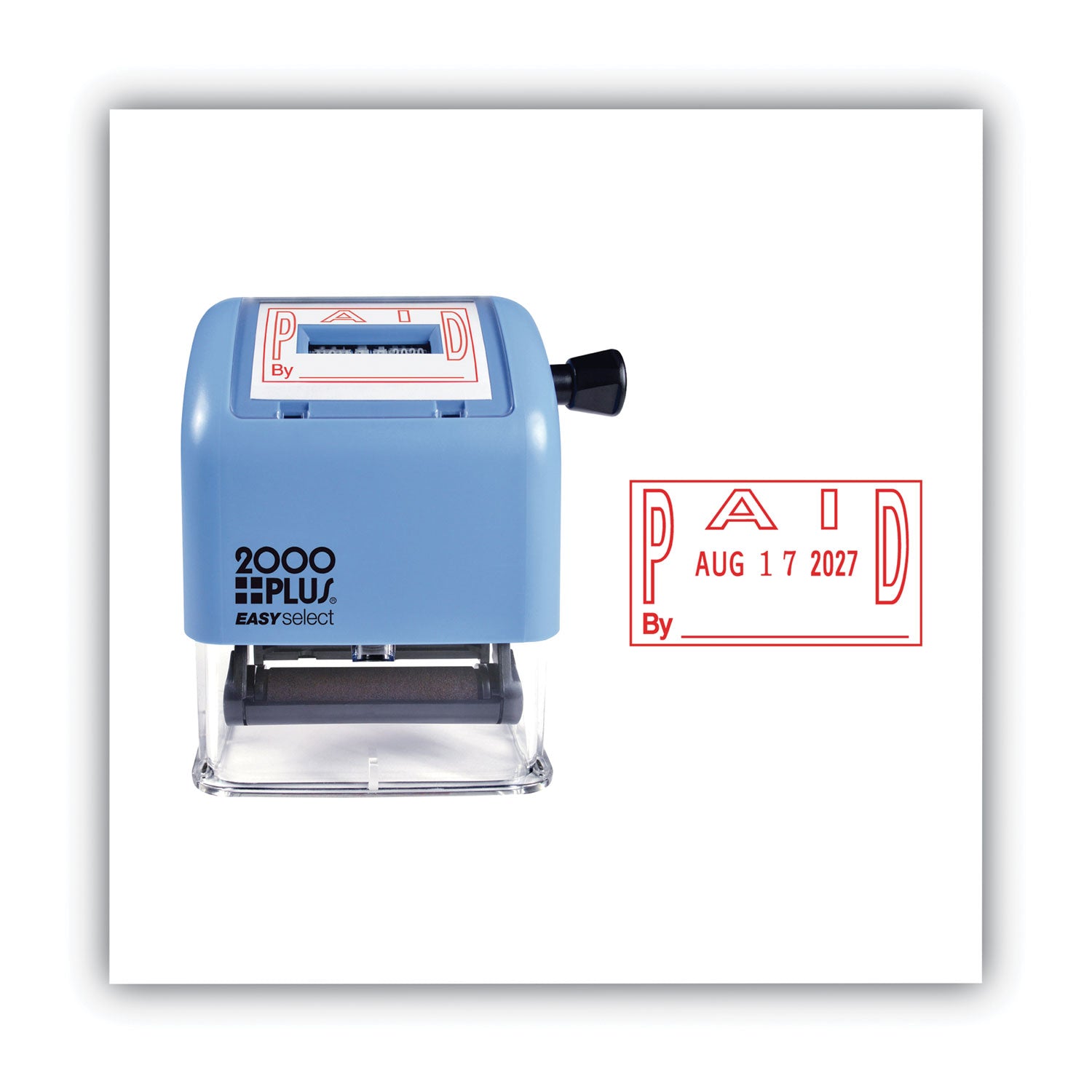 Date Stamp - 1" Impression Width x 1.81" Impression Length - Red - 1 Each