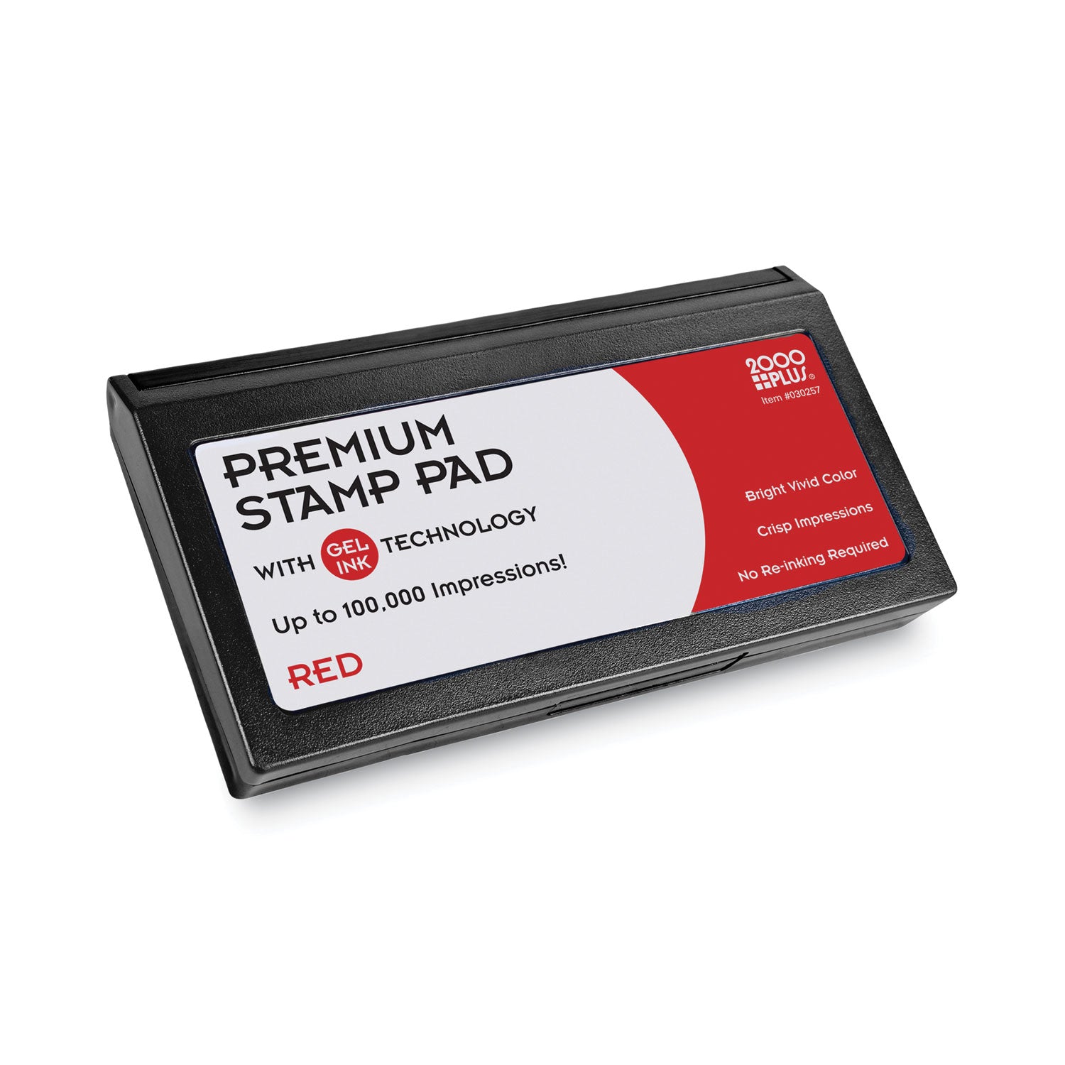 0.8" Height x 3.3" Width x 4.8" Length - Red Ink - Gel - 1 Each