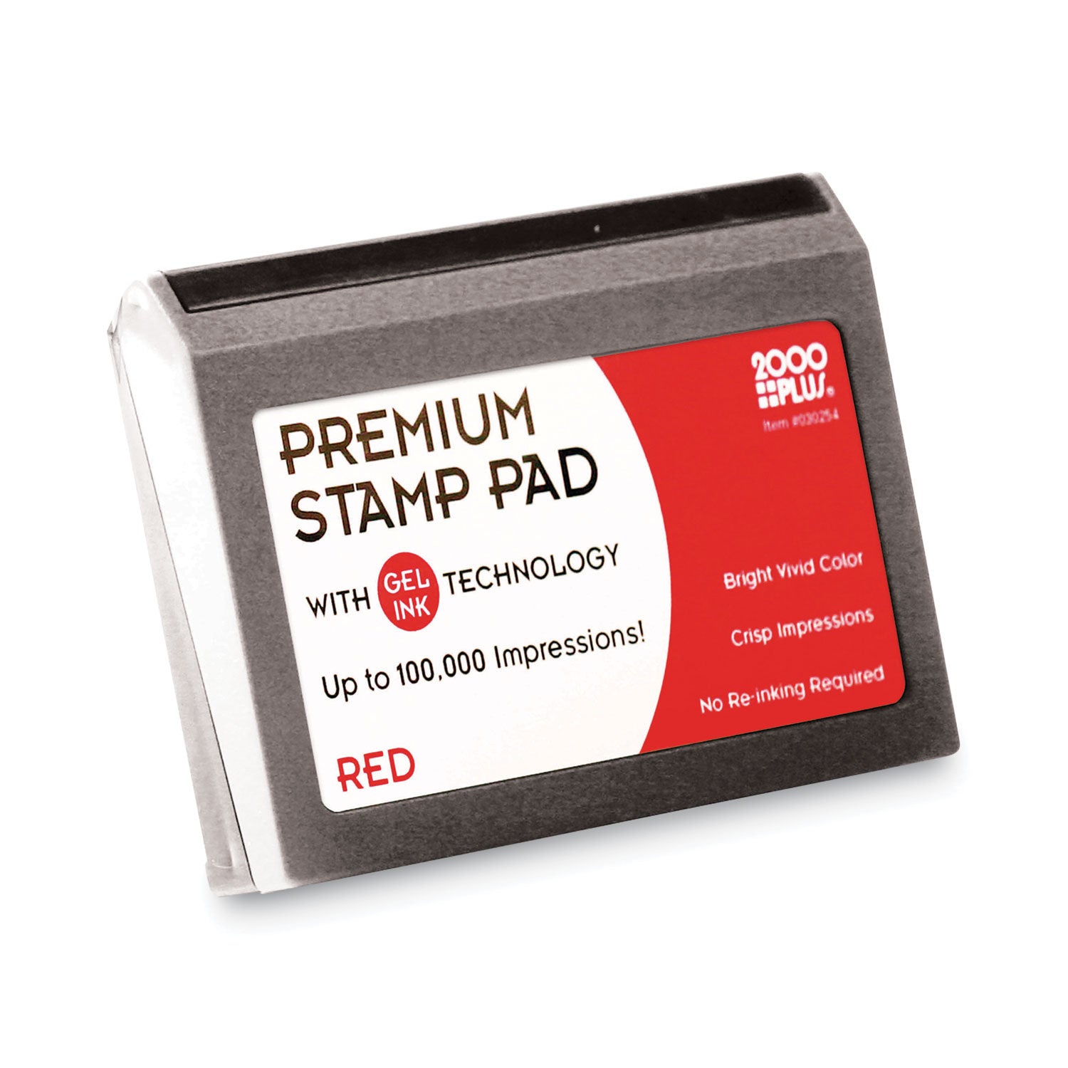0.8" Height x 3.3" Width x 4.8" Length - Red Ink - Gel - 1 Each