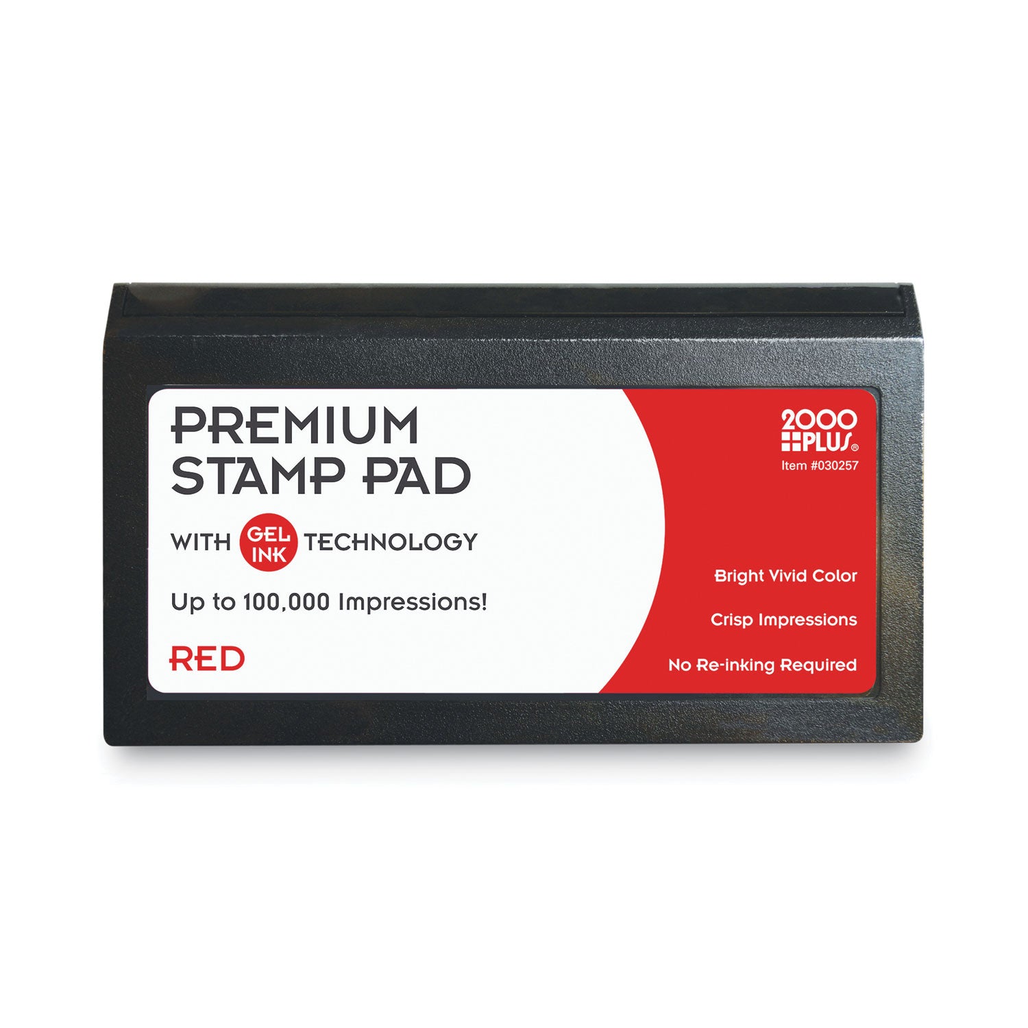 0.8" Height x 3.3" Width x 4.8" Length - Red Ink - Gel - 1 Each
