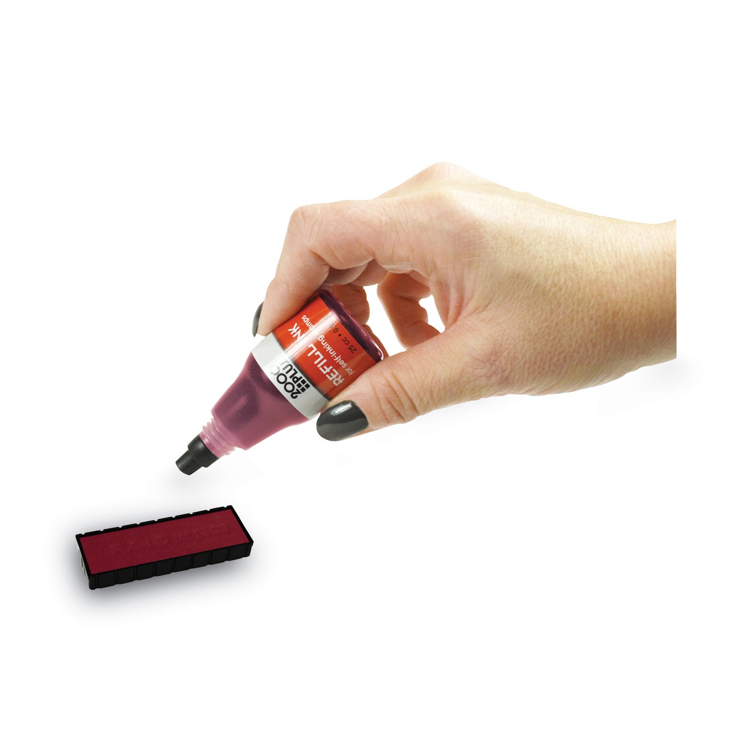 Cosco Self-inking Stamp Pad Refill Ink - Red Ink - 1 Each