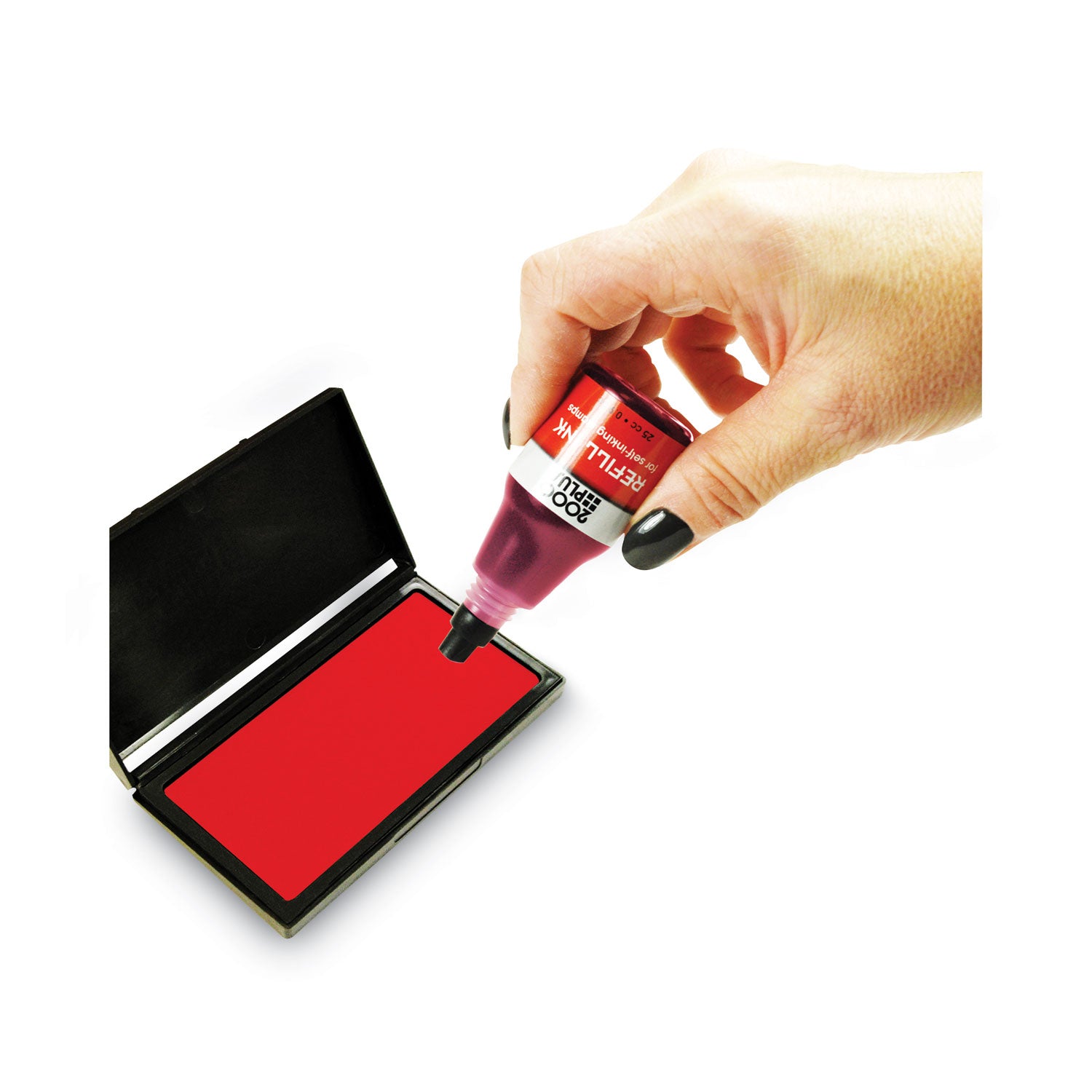 Cosco Self-inking Stamp Pad Refill Ink - Red Ink - 1 Each