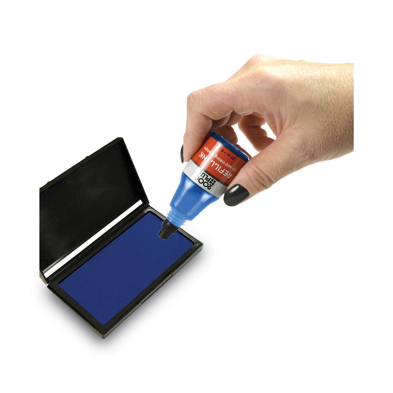 Cosco Self-inking Stamp Pad Refill Ink - Blue Ink - 1 Each
