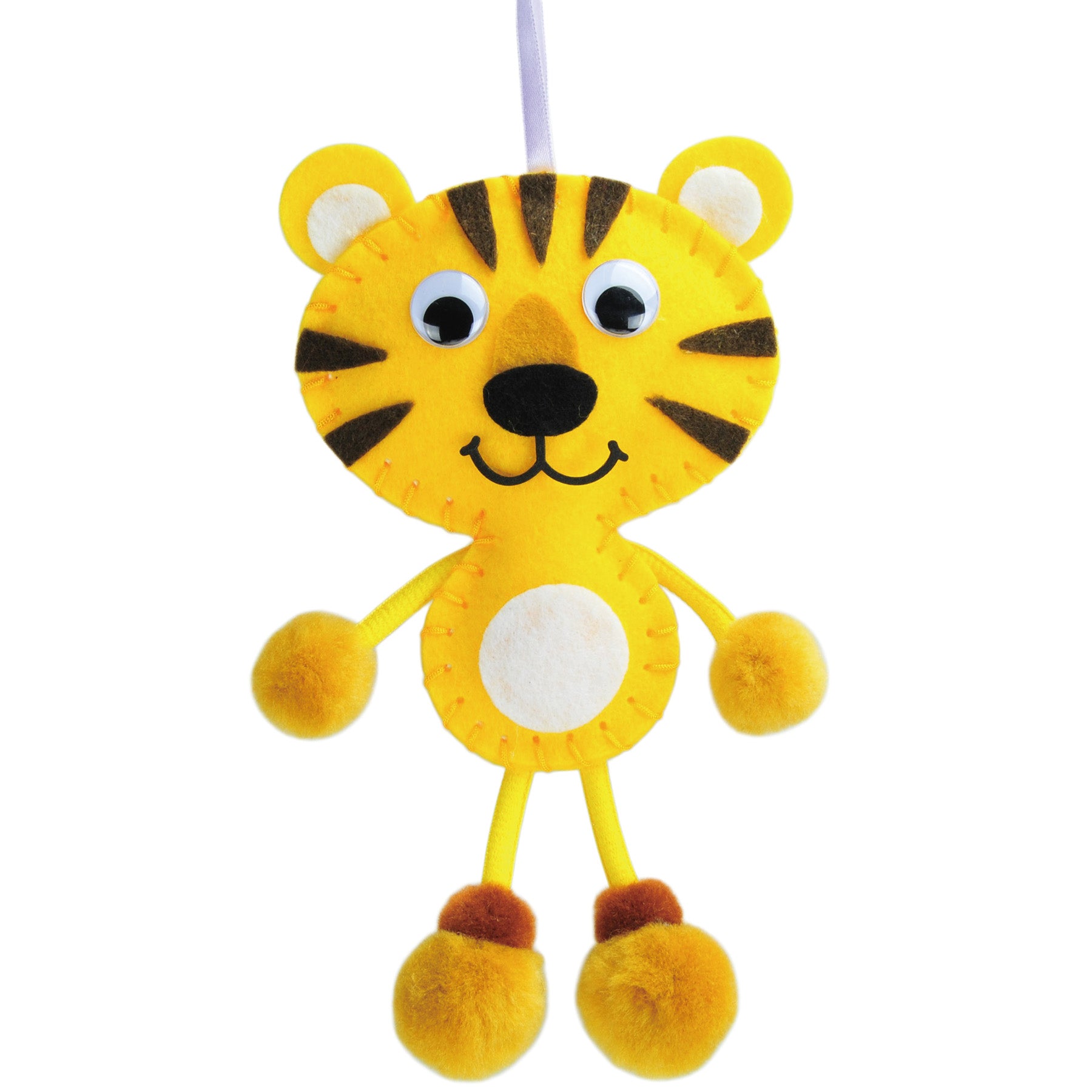 Felt Sewing Animal Kit, Tiger, 4.25" x 10.75" x 0.75", 1 Kit