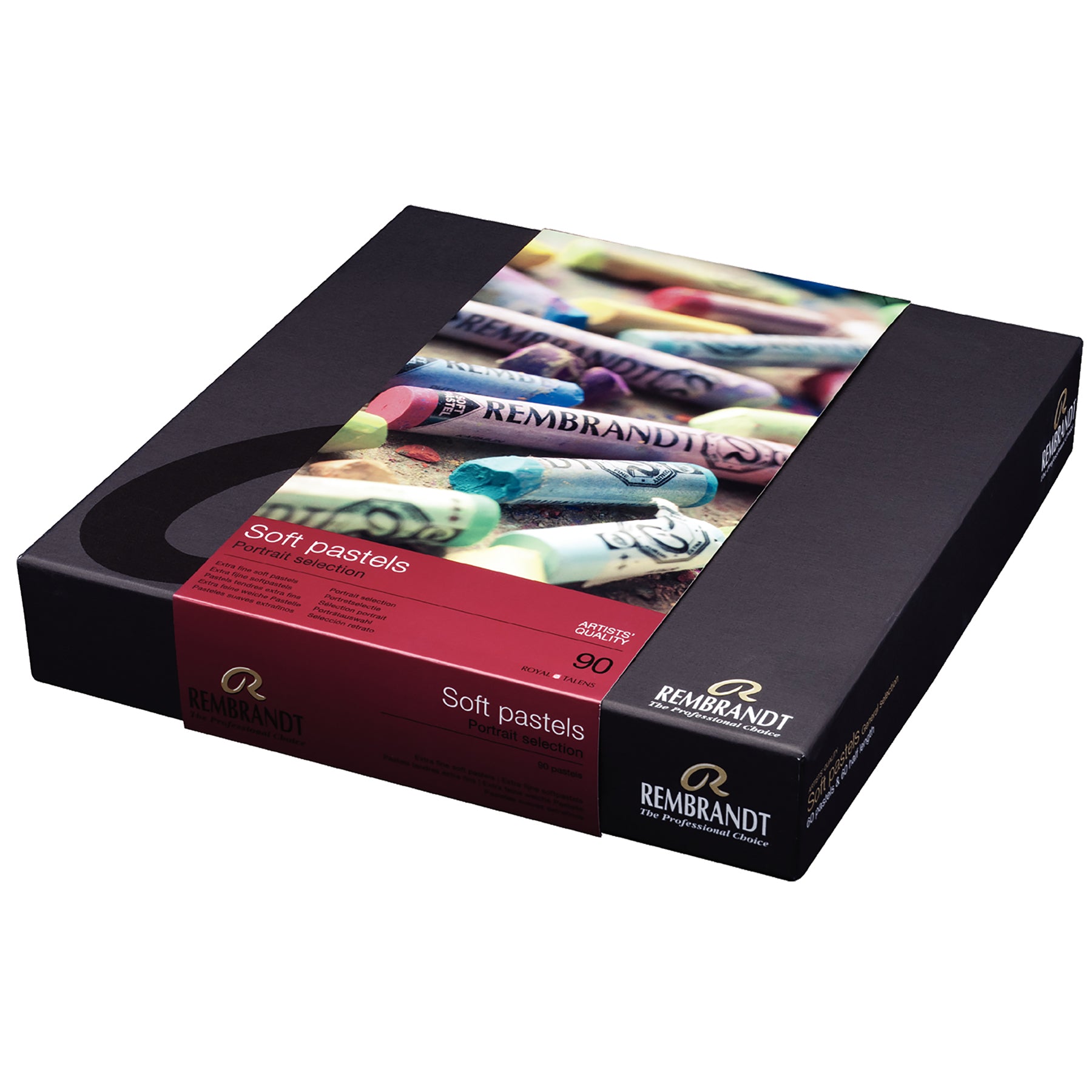 Soft Pastel Cardboard Box Set, Portrait Selection, 90 Full Sticks