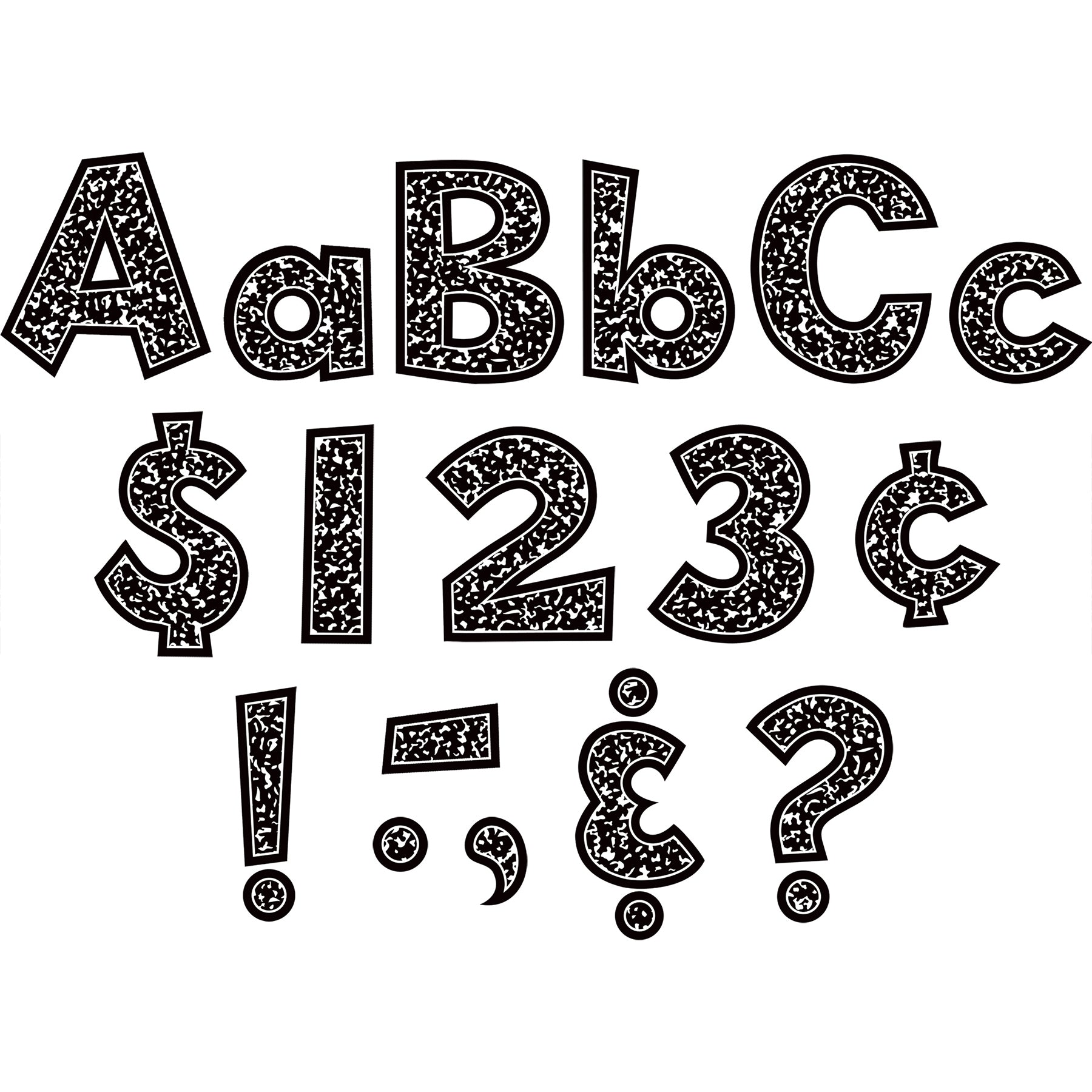Composition 4" Fun Font Letters Combo Pack, 162 Pieces