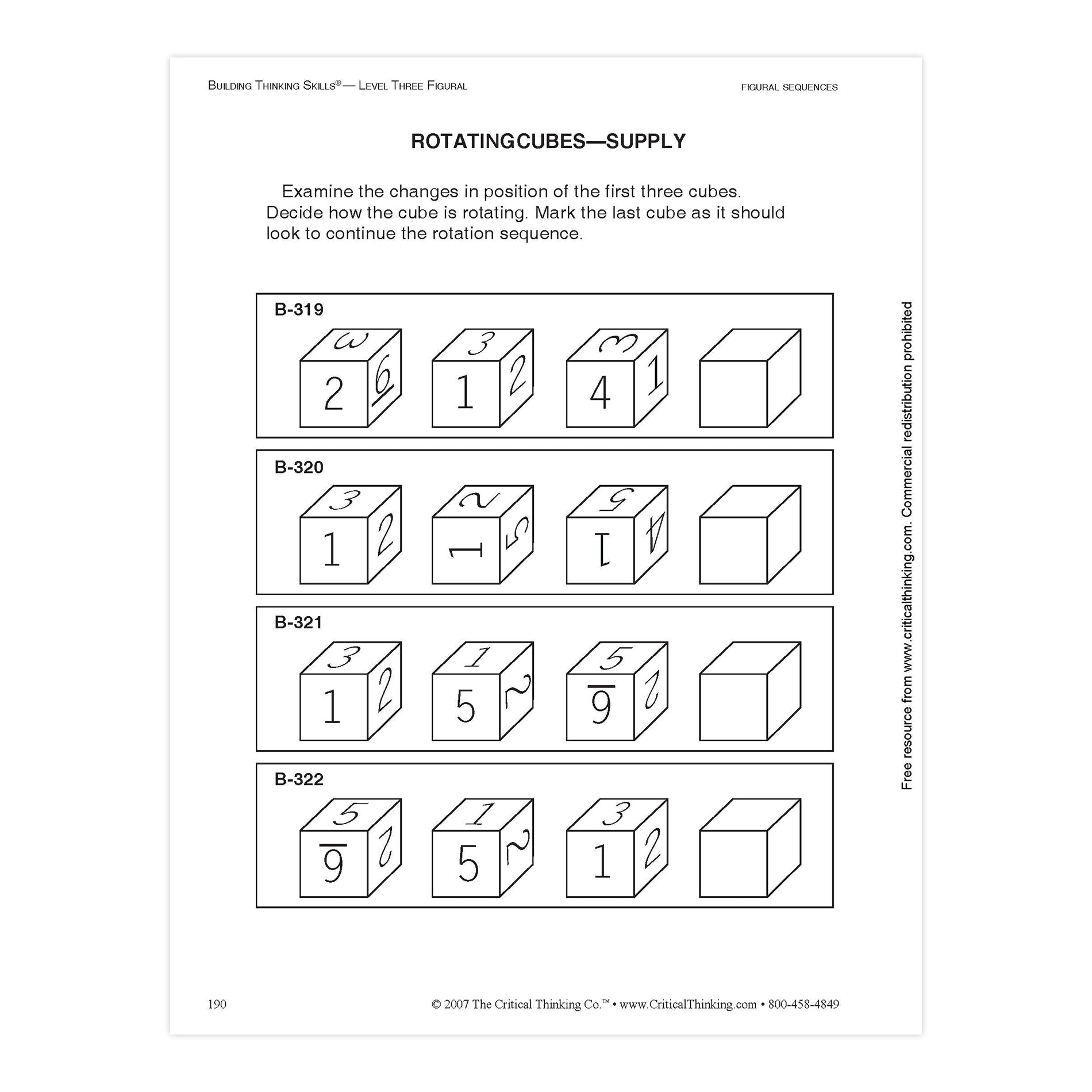 Building Thinking Skills® Book, Level 3, Grade 7-12+
