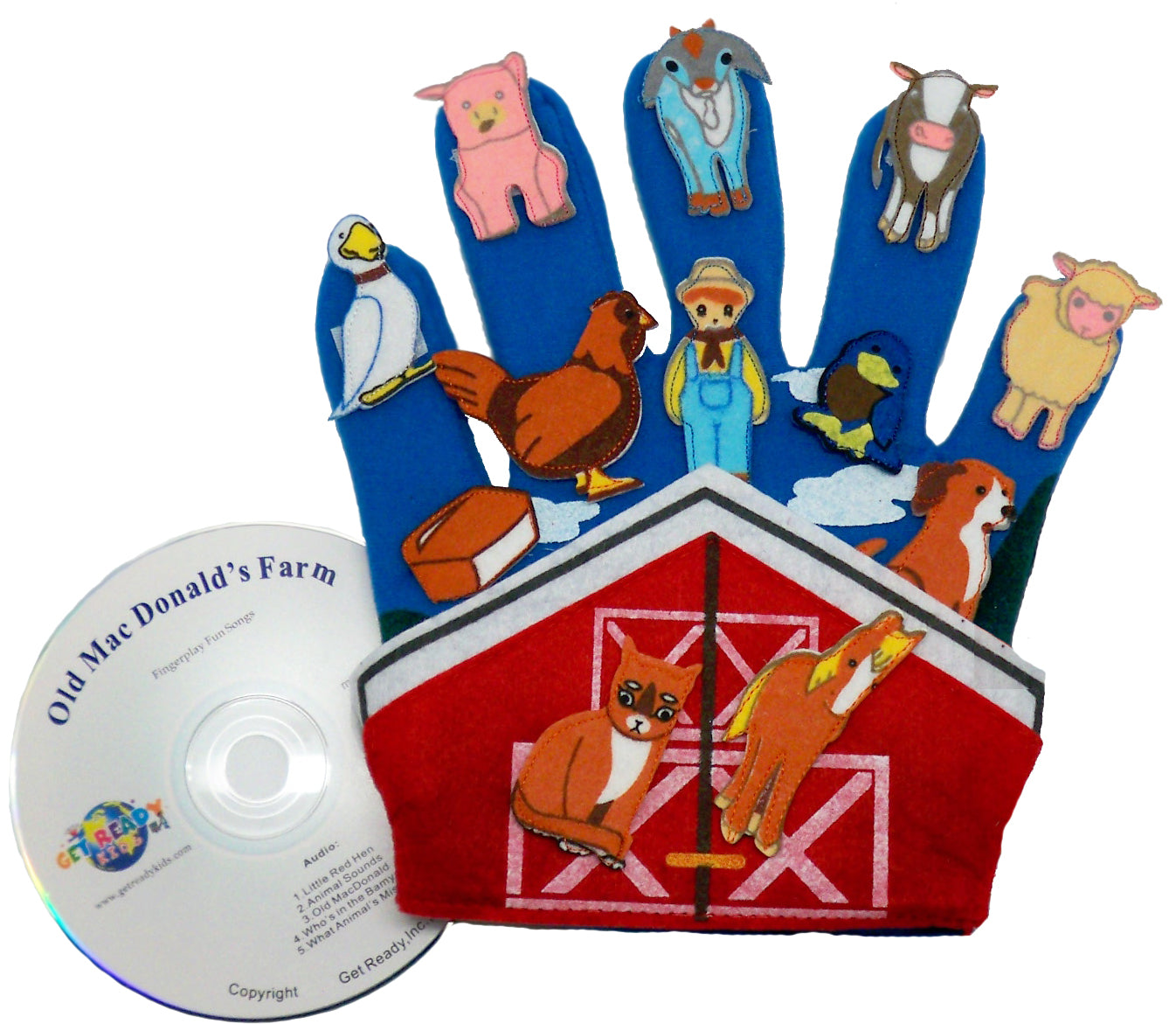Old MacDonald's Farm Glove Puppet Set with CD