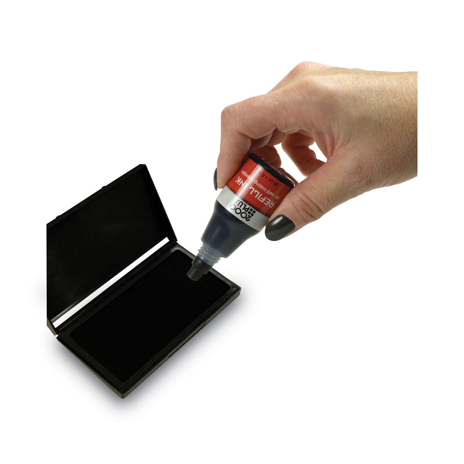Cosco Self-inking Stamp Pad Refill Ink - Black Ink - 1 Each