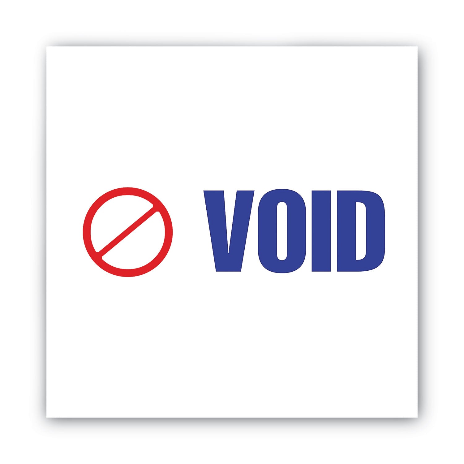 Pre-Inked Shutter Stamp, Red/Blue, VOID, 1.63 x 0.5