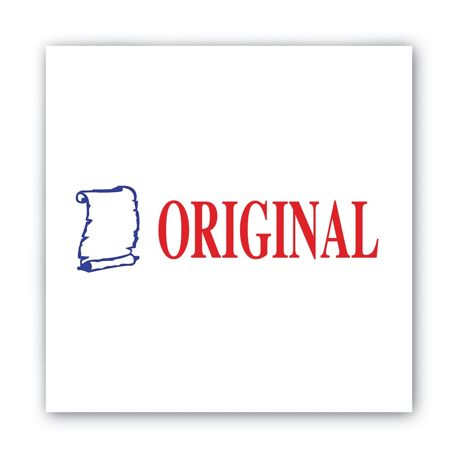 Pre-Inked Shutter Stamp, Red/Blue, ORIGINAL, 1.63 x 0.5