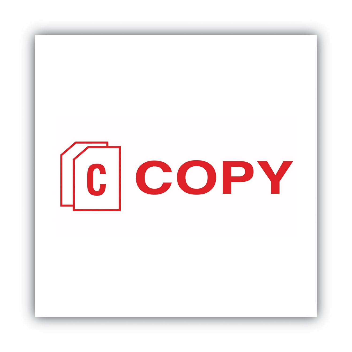 Pre-Inked Shutter Stamp, Red, COPY, 1.63 x 0.5