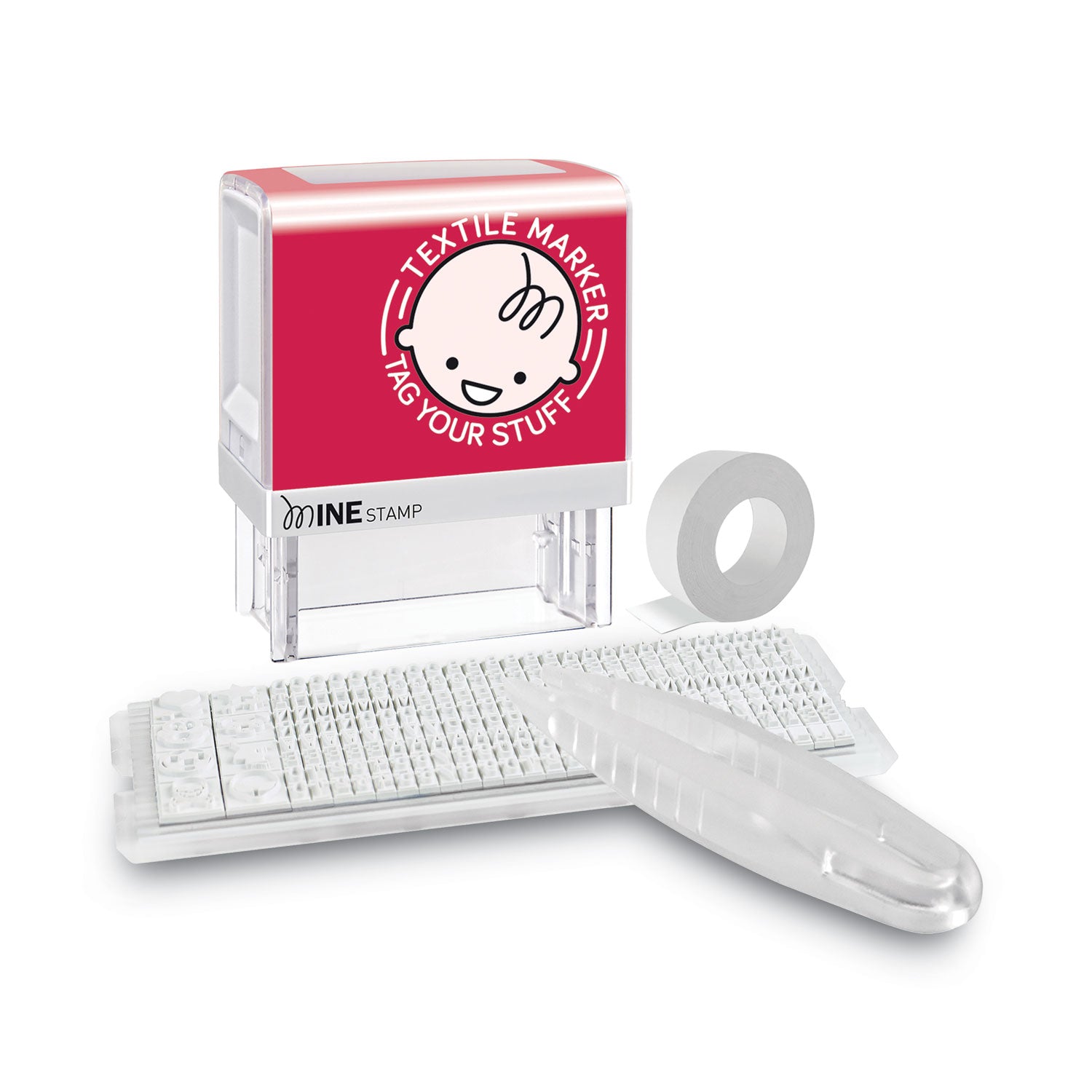 Custom Message Stamp - 3 Line(s) - 14 Characters/Line - 1.50" Impression Width x 0.56" Impression Length - 1000 Impression(s) - Black - 1 Each