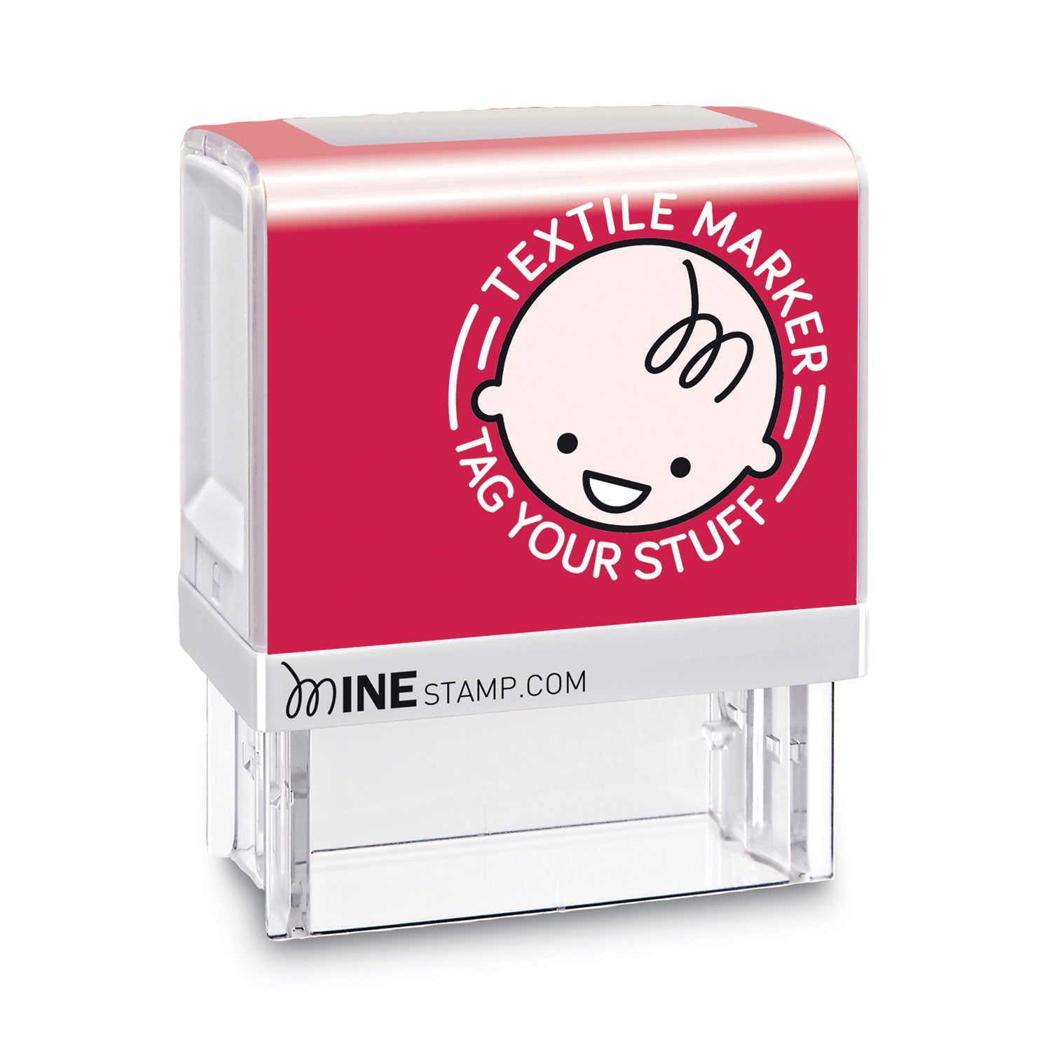Custom Message Stamp - 3 Line(s) - 14 Characters/Line - 1.50" Impression Width x 0.56" Impression Length - 1000 Impression(s) - Black - 1 Each