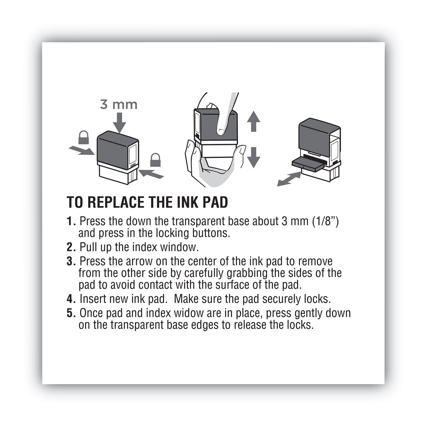 COSCO 2000 Plus Stamp No. 40 Replacement Ink Pad, Black Ink, 1 Each