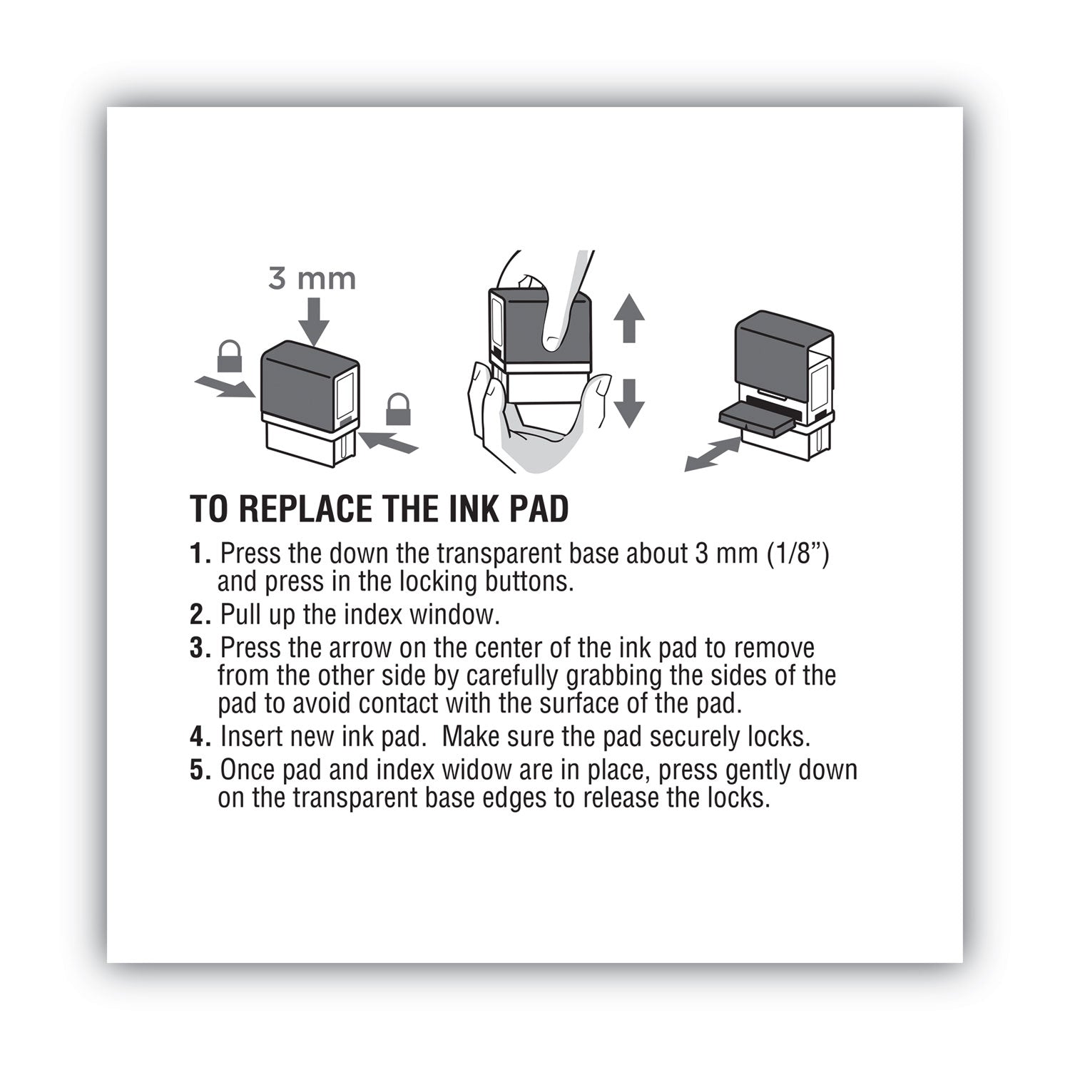 COSCO 2000 Plus Stamp No. 40 Replacement Ink Pad, Red Ink, 1 Each