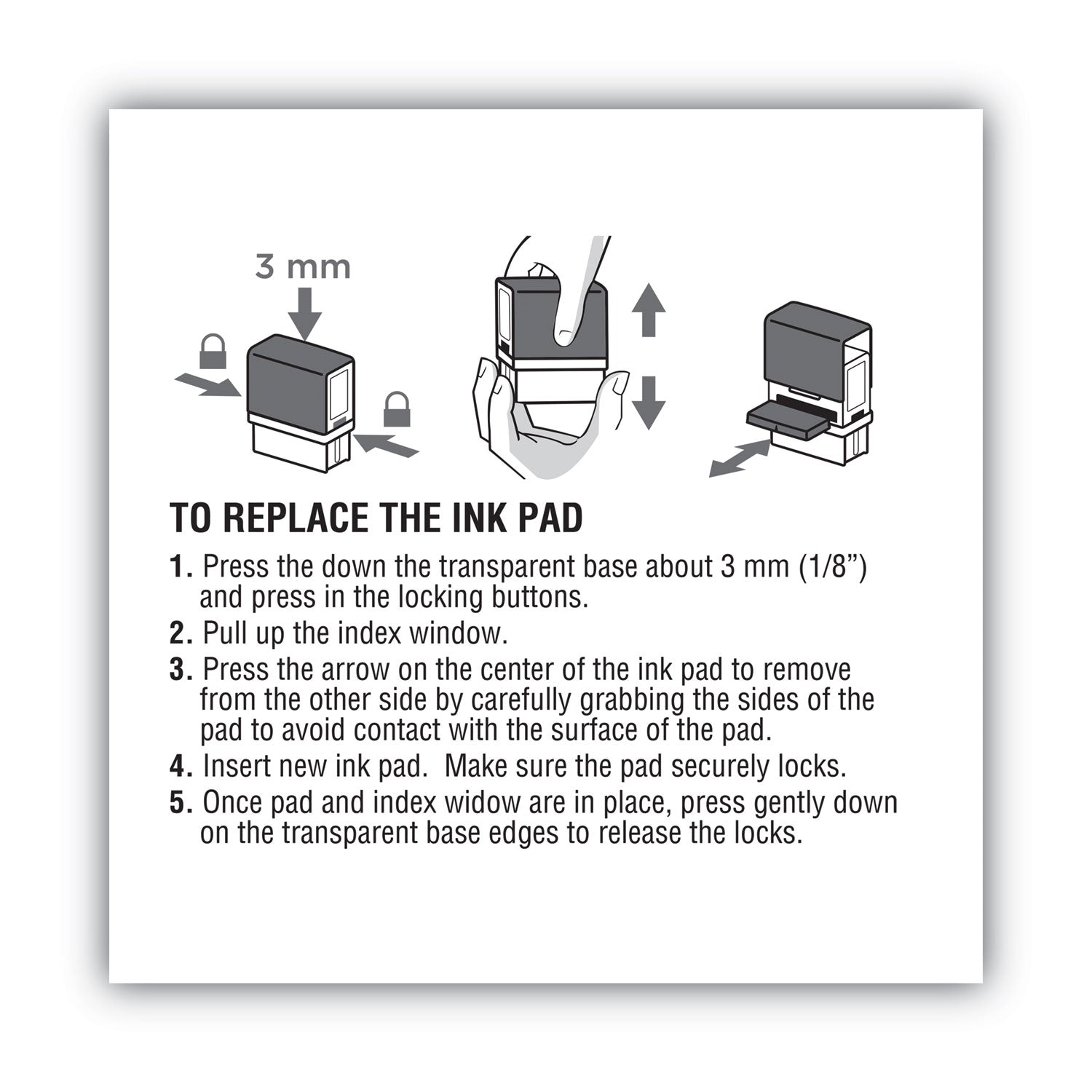 COSCO 2000 Plus Stamp L-60 Replacement Ink Pad, Red, 1 Each