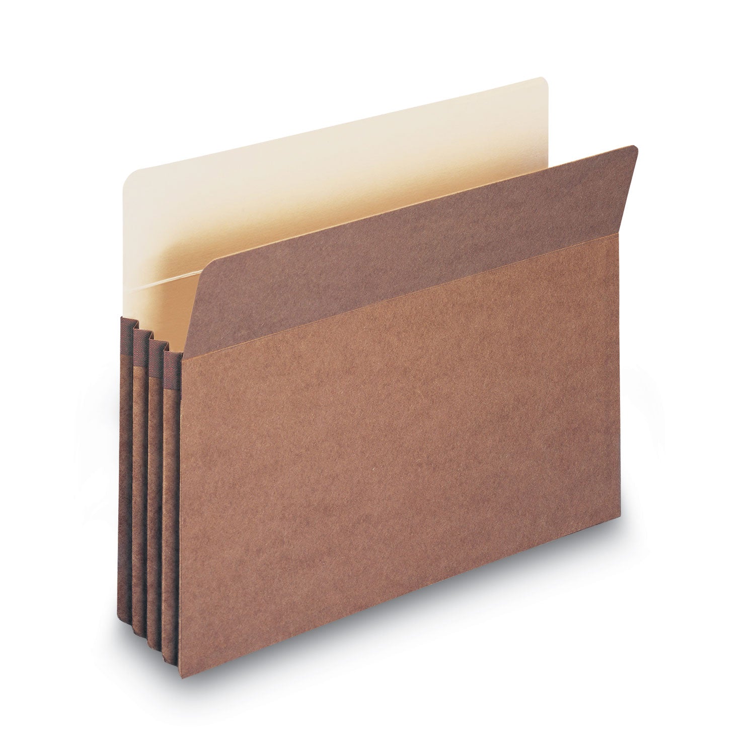 Smead Straight Tab Cut Letter Recycled File Pocket - 8 1/2" x 11" - 3 1/2" Expansion - Top Tab Location - 12.5 pt. - Redrope - Reinforced Corner, Reinforced Gusset - 30% Recycled - 50 / Box