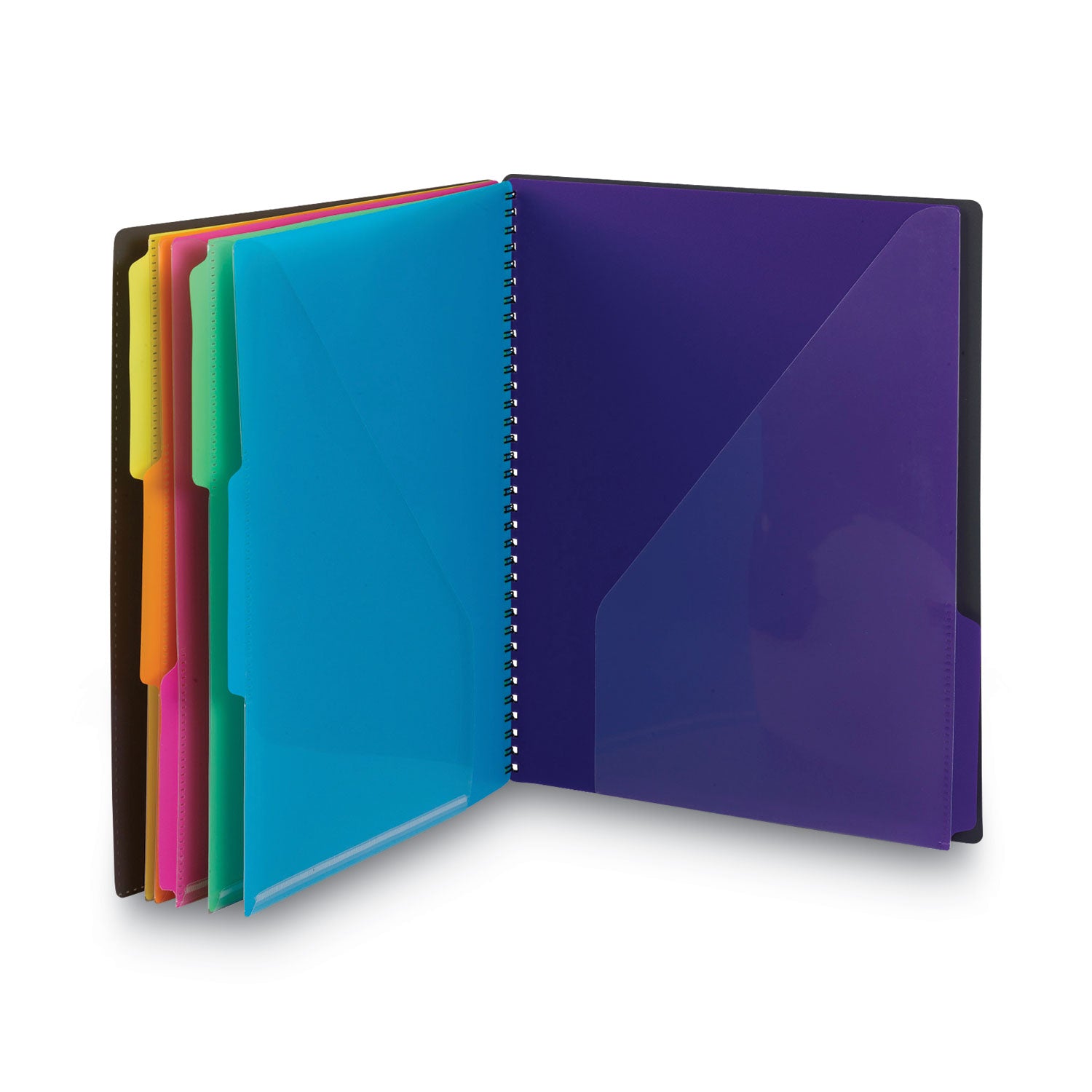 Smead 1/3 Tab Cut Letter Organizer Folder - 8 1/2" x 11" - 12 Pocket(s) - Assorted Tab Position - Gray - 1 Each