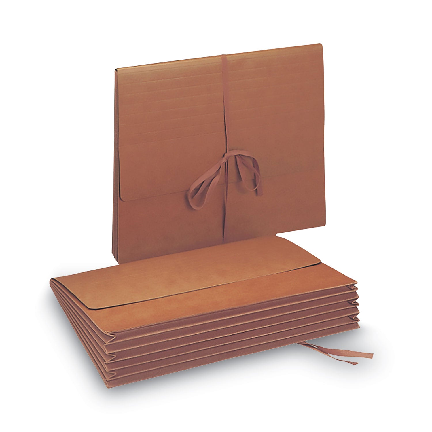 Smead Letter Recycled File Wallet - 8 1/2" x 11" - 5 1/4" Expansion - Redrope - Redrope - Tyvek Gusset, Reinforced Gusset - 30% Recycled - 1 Each