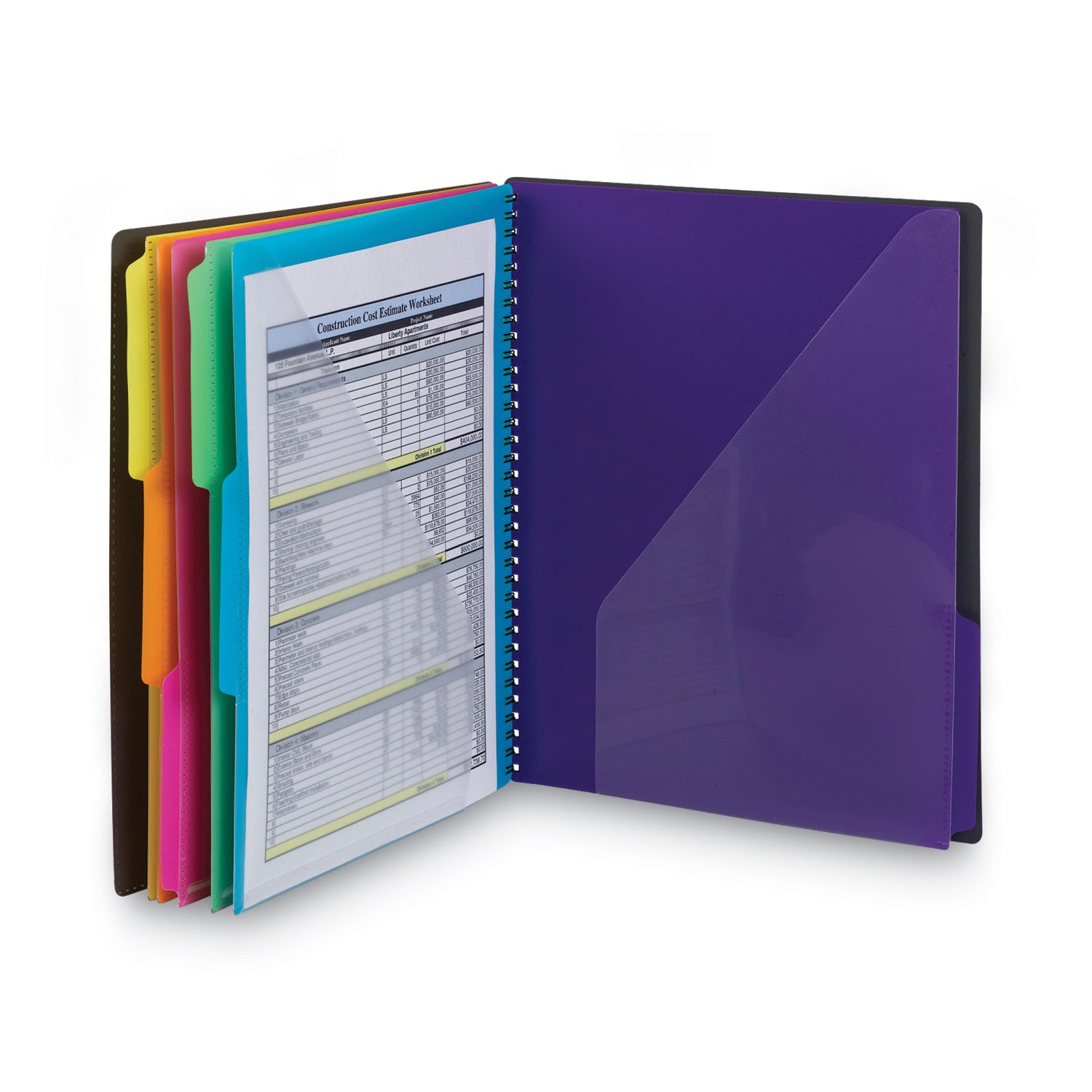 Smead 1/3 Tab Cut Letter Organizer Folder - 8 1/2" x 11" - 12 Pocket(s) - Assorted Tab Position - Gray - 1 Each
