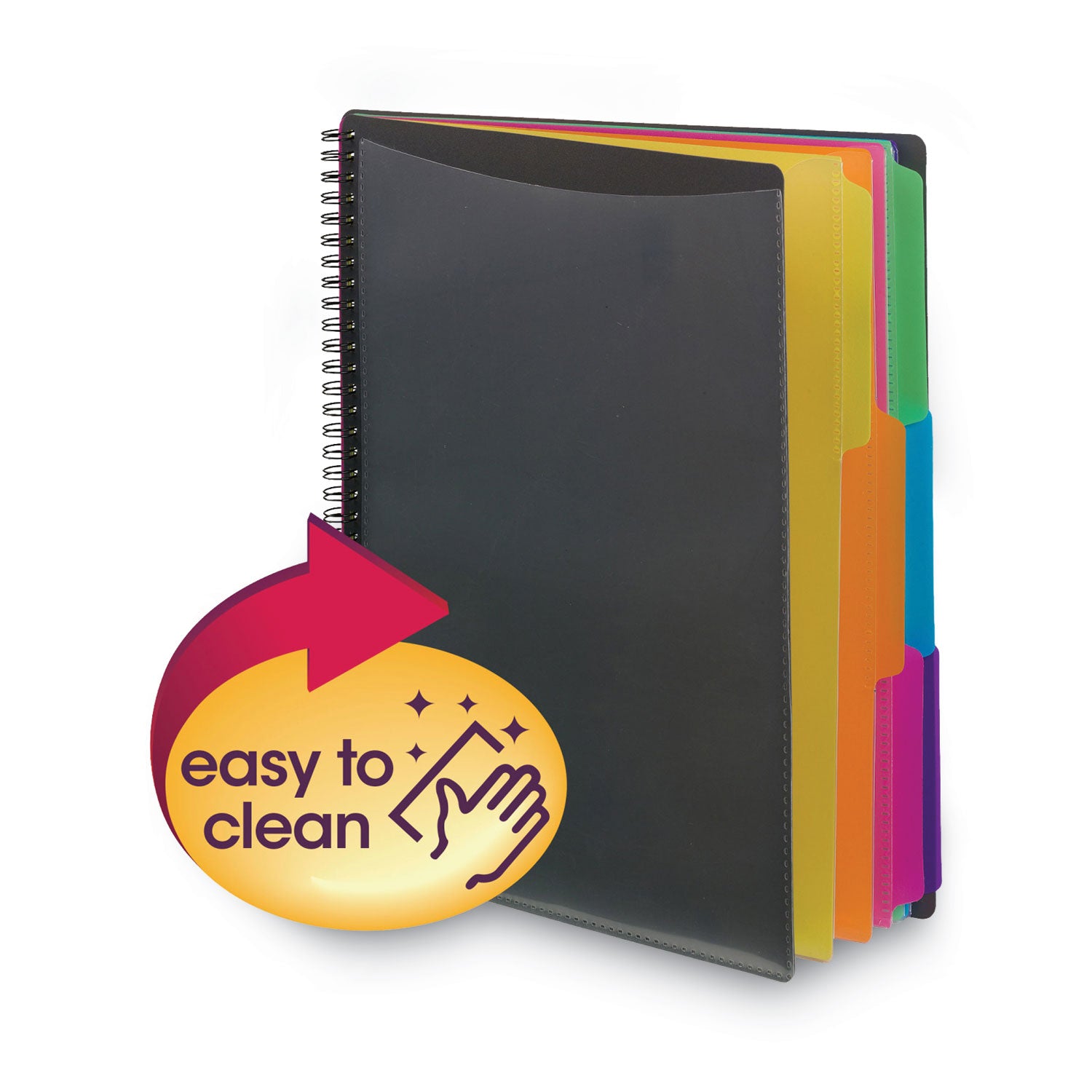 Smead 1/3 Tab Cut Letter Organizer Folder - 8 1/2" x 11" - 12 Pocket(s) - Assorted Tab Position - Gray - 1 Each