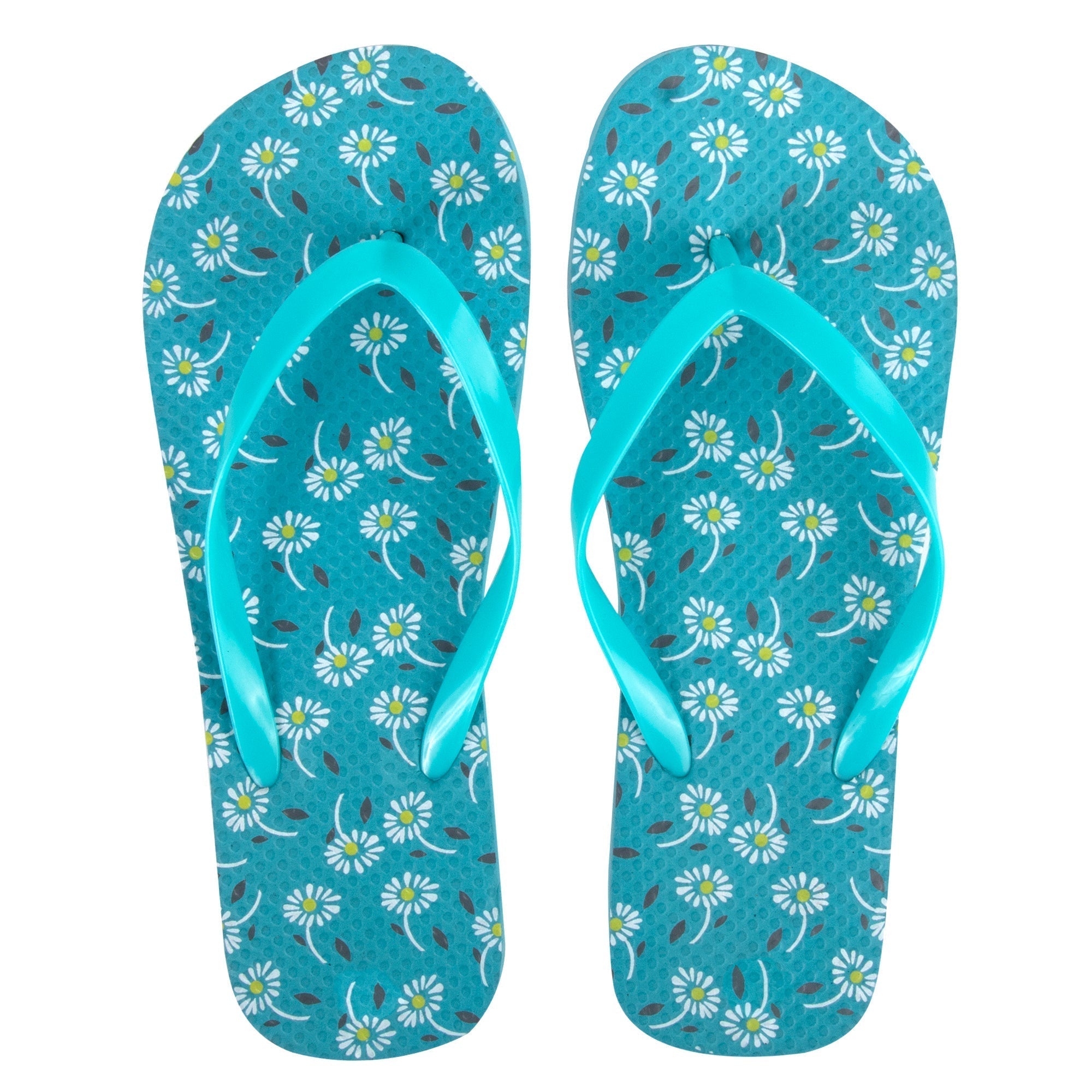Women's Floral Flip Flops - Assorted Colors - 50 pairs in the Pack