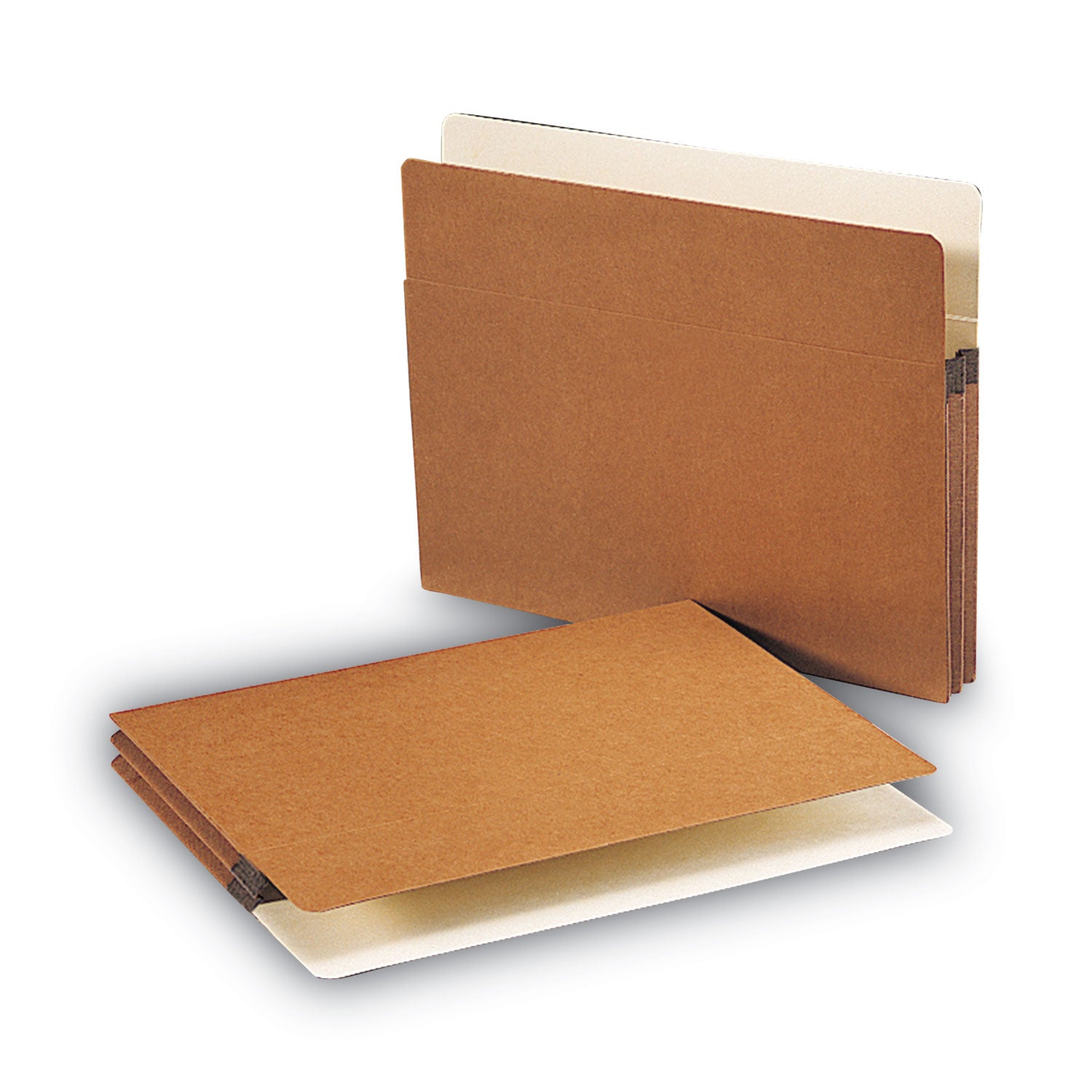 Smead Straight Tab Cut Letter Recycled File Pocket - 8 1/2" x 11" - 1 3/4" Expansion - Top Tab Location - 12.5 pt. - Redrope - Tear Proof - 30% Recycled - 25 / Box