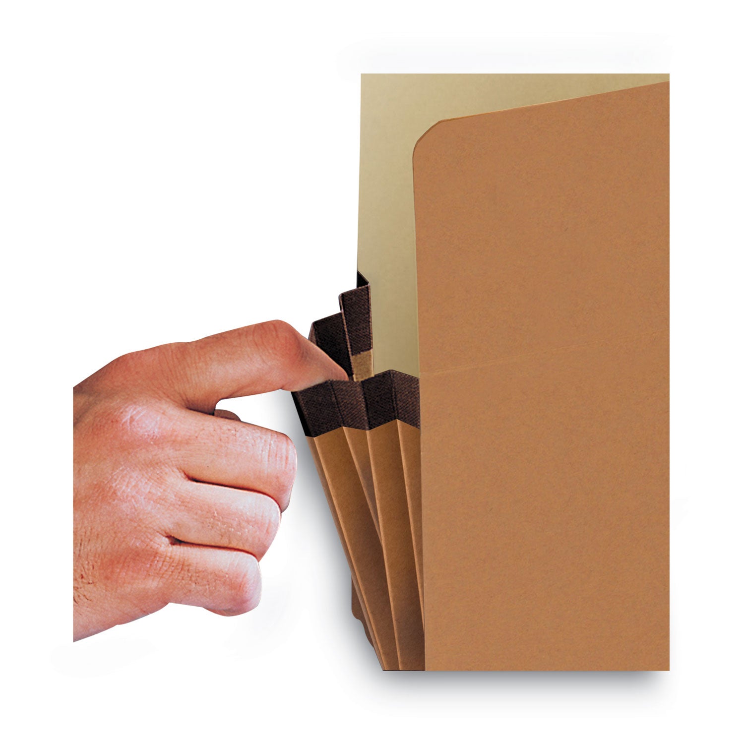 Smead Straight Tab Cut Letter Recycled File Pocket - 8 1/2" x 11" - 3 1/2" Expansion - Top Tab Location - 12.5 pt. - Redrope - Reinforced Corner, Reinforced Gusset - 30% Recycled - 50 / Box