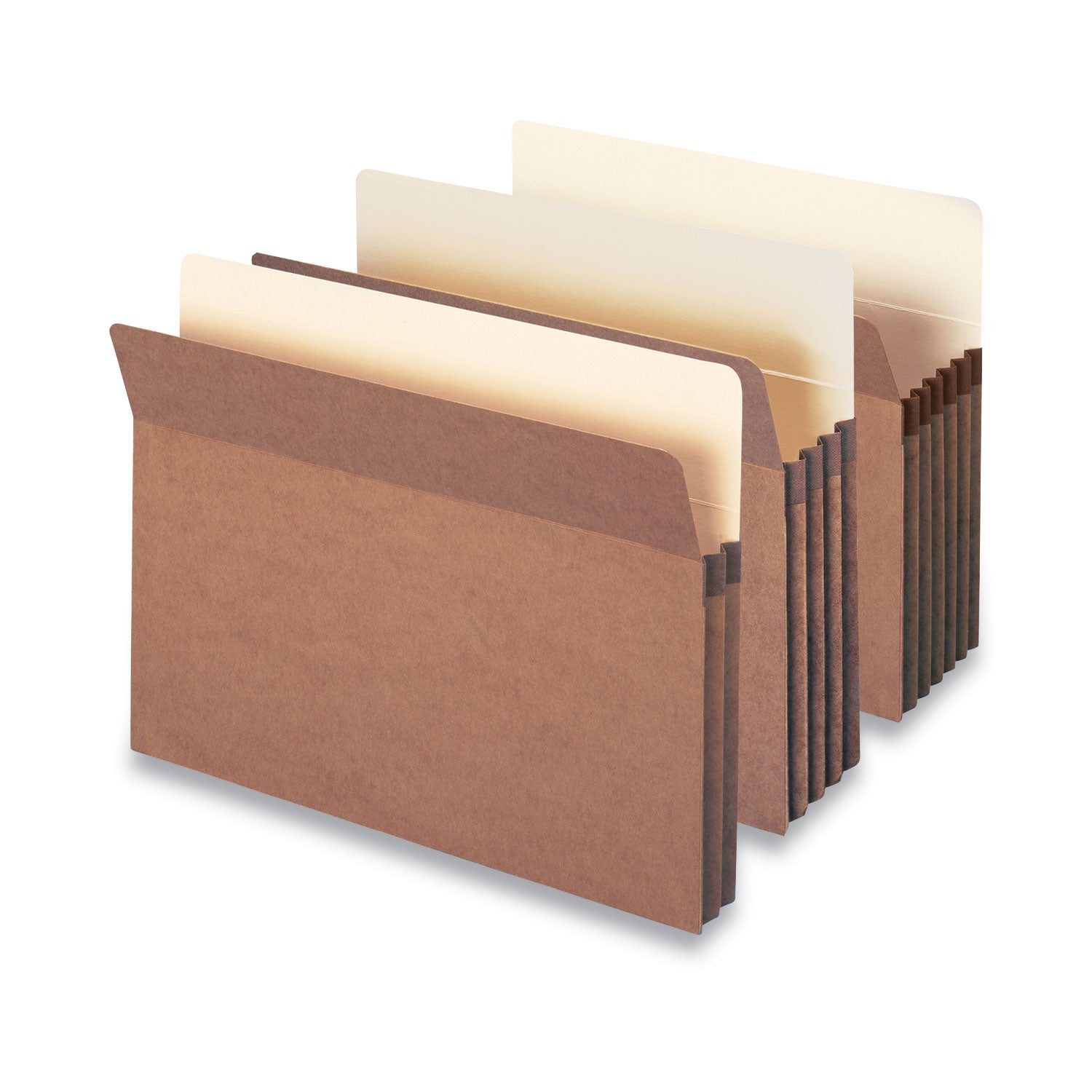 Smead Straight Tab Cut Letter Recycled File Pocket - 8 1/2" x 11" - 1 3/4" Expansion - Top Tab Location - 12.5 pt. - Redrope - Tear Proof - 30% Recycled - 25 / Box