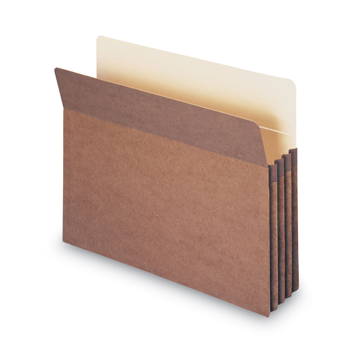 Smead Straight Tab Cut Letter Recycled File Pocket - 8 1/2" x 11" - 3 1/2" Expansion - Top Tab Location - 12.5 pt. - Redrope - Reinforced Corner, Reinforced Gusset - 30% Recycled - 50 / Box