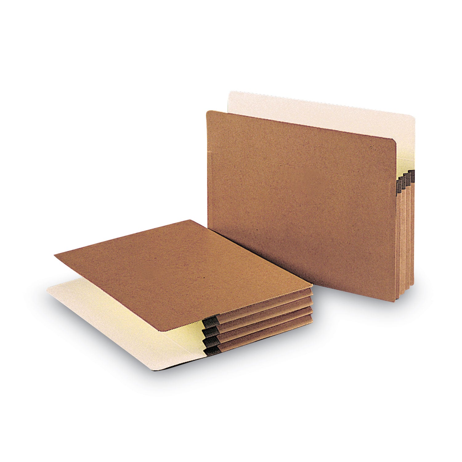 Smead Straight Tab Cut Letter Recycled File Pocket - 8 1/2" x 11" - 3 1/2" Expansion - Top Tab Location - 12.5 pt. - Redrope - Reinforced Corner, Reinforced Gusset - 30% Recycled - 50 / Box
