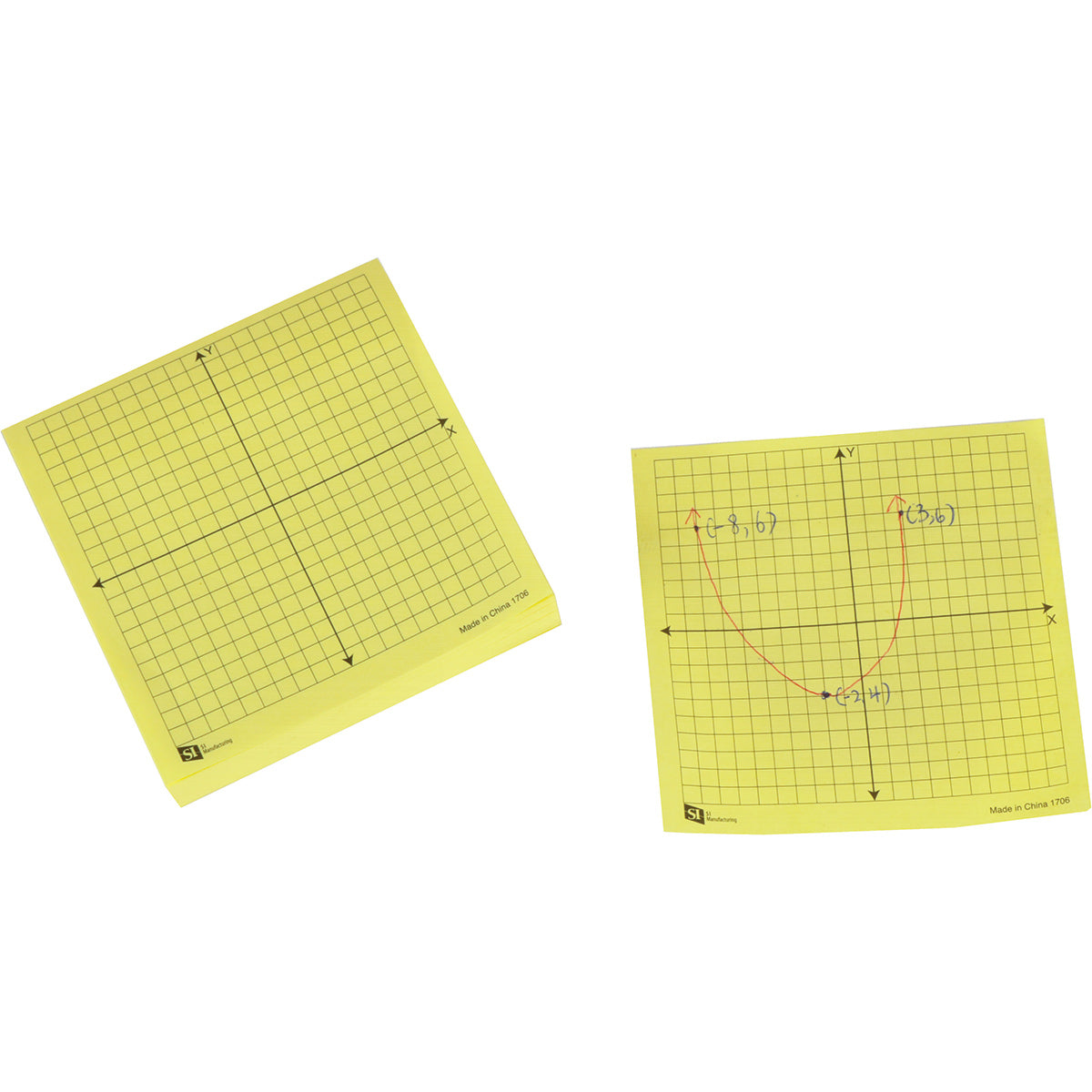Sticky XY Coordinate Pads, Set of 4