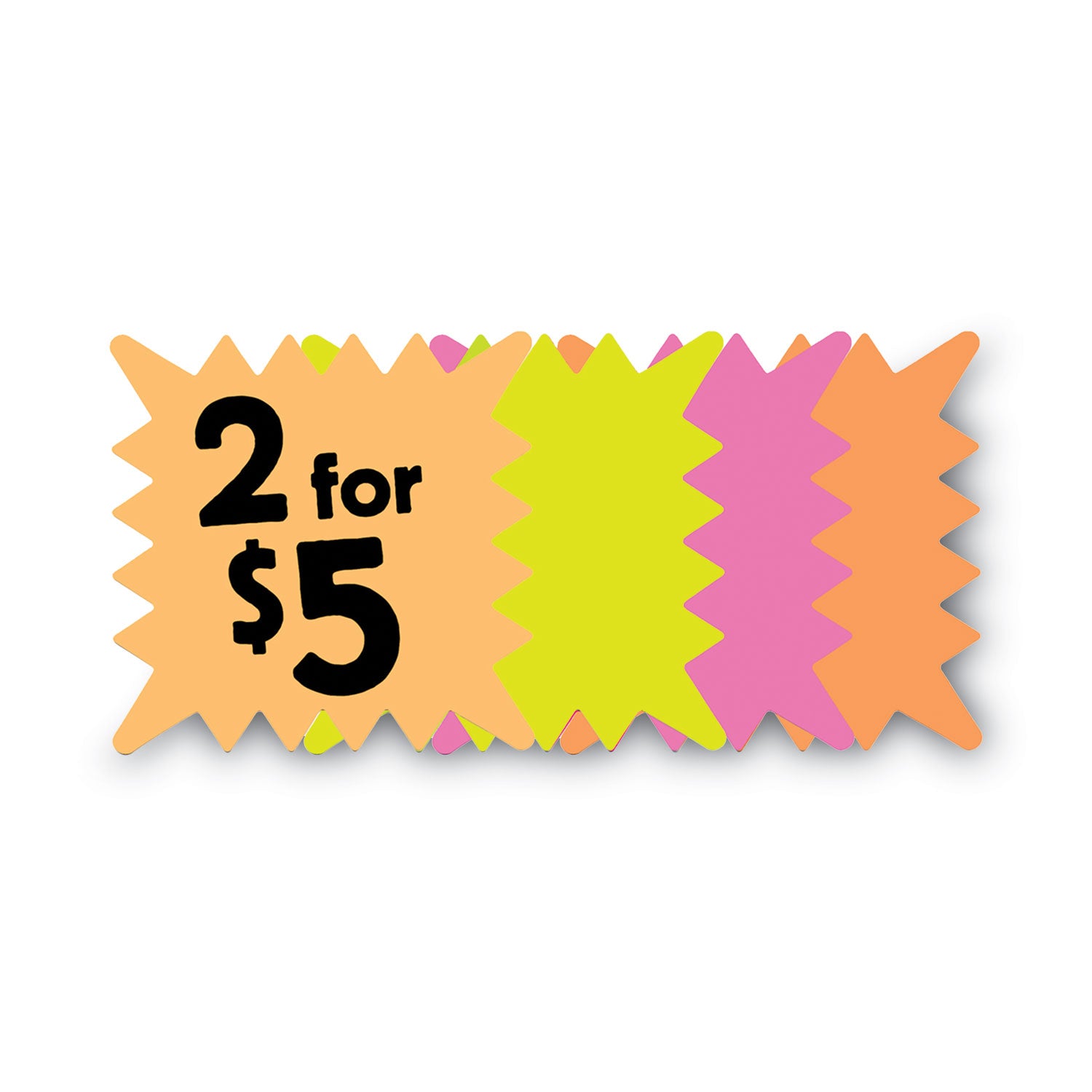 5.3" Width - Square Shape - Fluorescent, Sturdy, Durable, Die-cut - Card Stock - Fluorescent - 1 Each
