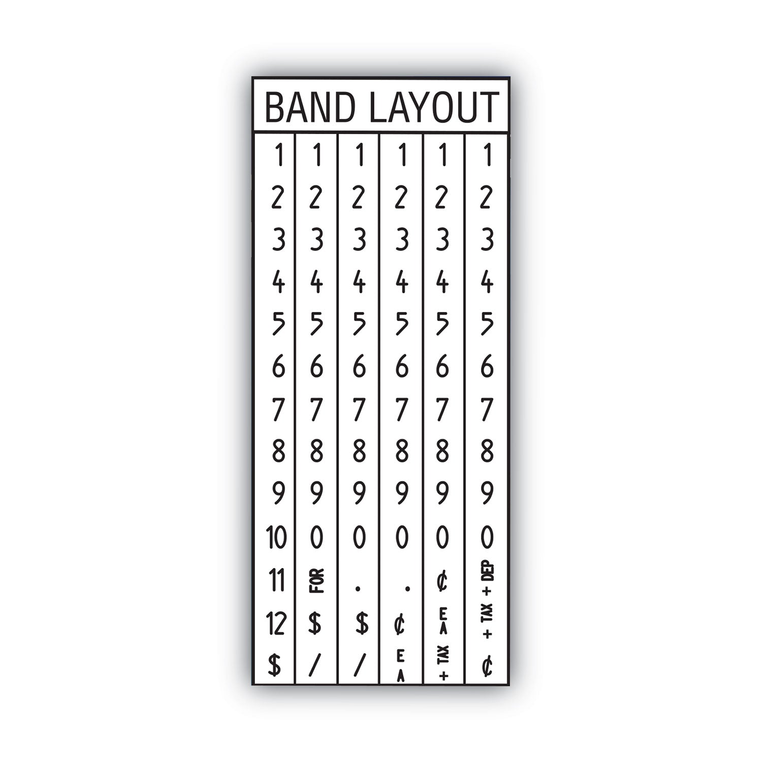 1 Line(s) - 6 Characters per Line - White