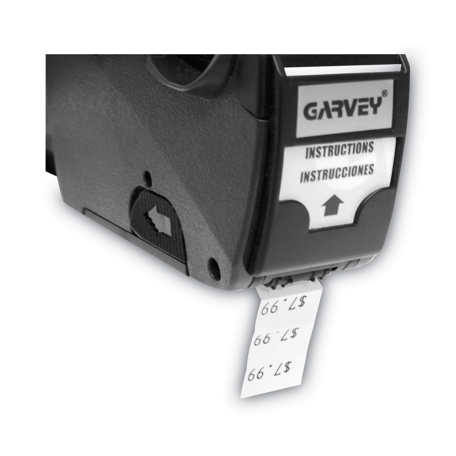 Label - 0.81" x 0.44" - Black - Rubberized Grip, Jam-free, Drop-in Loading, Fast-drying