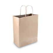 COSCO Premium Large Brown Paper Shopping Bags - 13" Length x 10" Width - Kraft - Paper - Shopping - 50 / Box