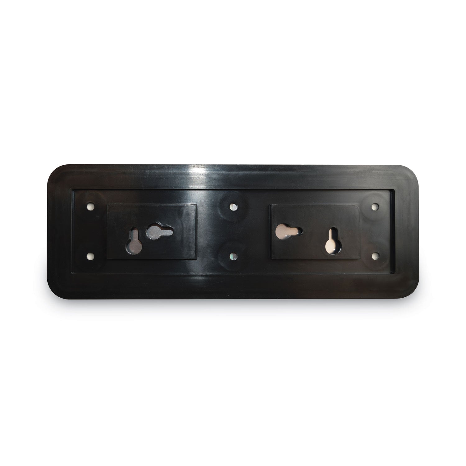 Print/Message "No Smoking" - 9" Width x 3" Height - Rectangular Shape - Office - Metal - Black - 1 Each