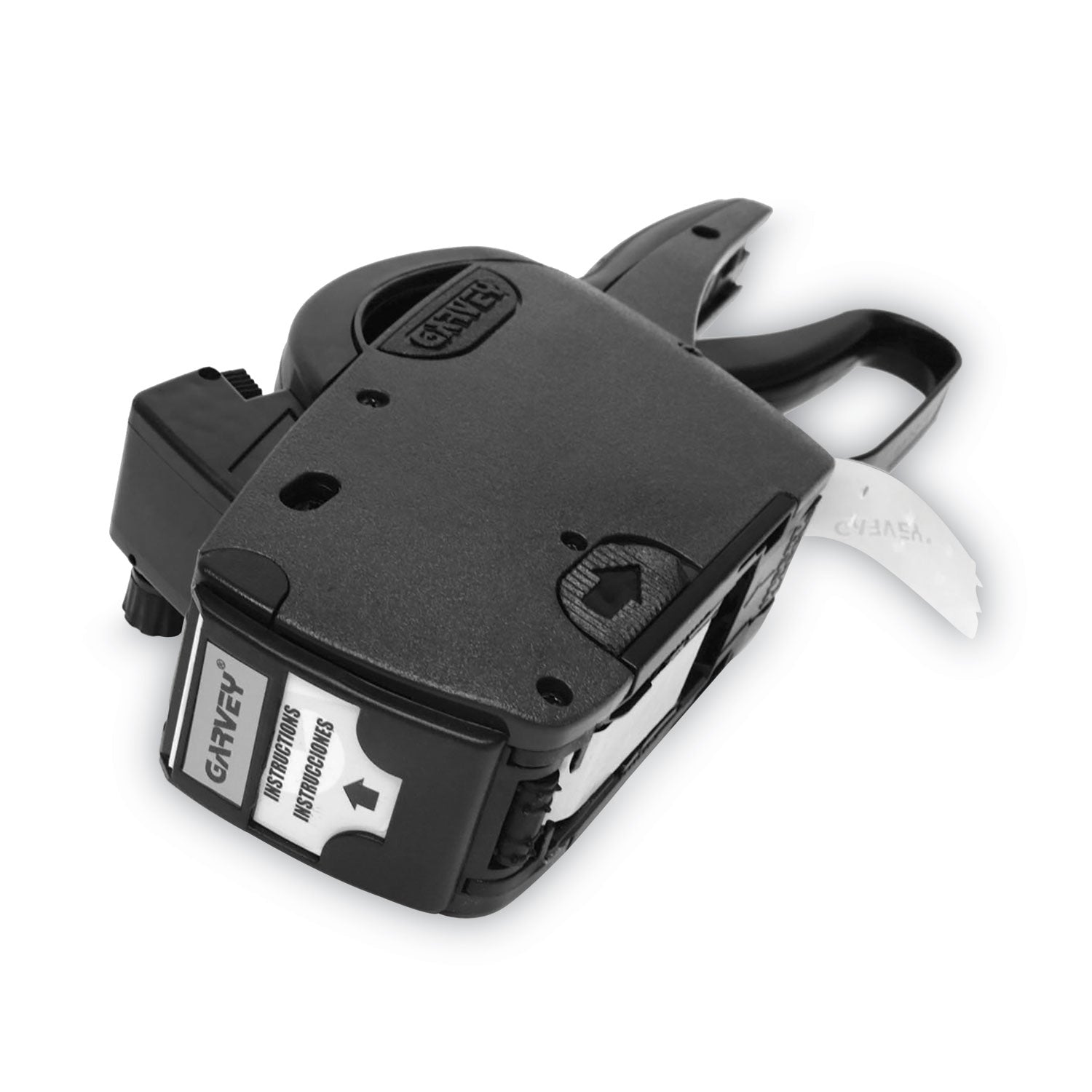 Label - 0.81" x 0.44" - Black - Rubberized Grip, Jam-free, Drop-in Loading, Fast-drying