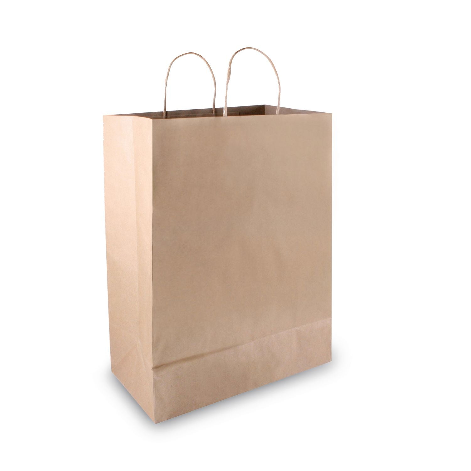 COSCO Premium Large Brown Paper Shopping Bags - 17" Length x 12" Width - Kraft - Paper - Shopping - 1 Box