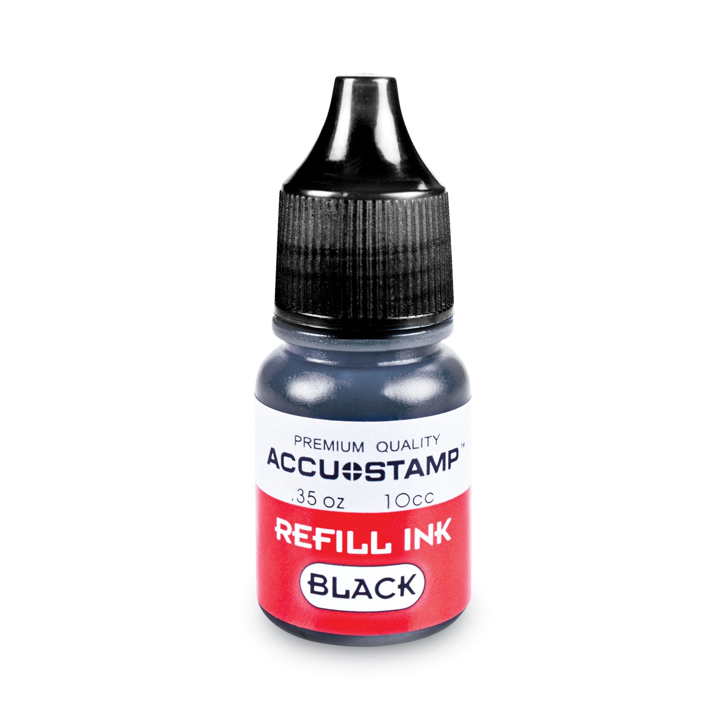 COSCO Accu Stamp Shutter Pre-Ink Refills - Black Ink - 0.33 fl oz - Black - 1 Each