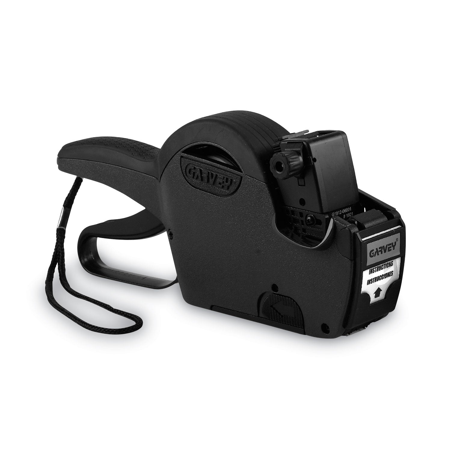Label - 0.81" x 0.44" - Black - Rubberized Grip, Jam-free, Drop-in Loading, Fast-drying