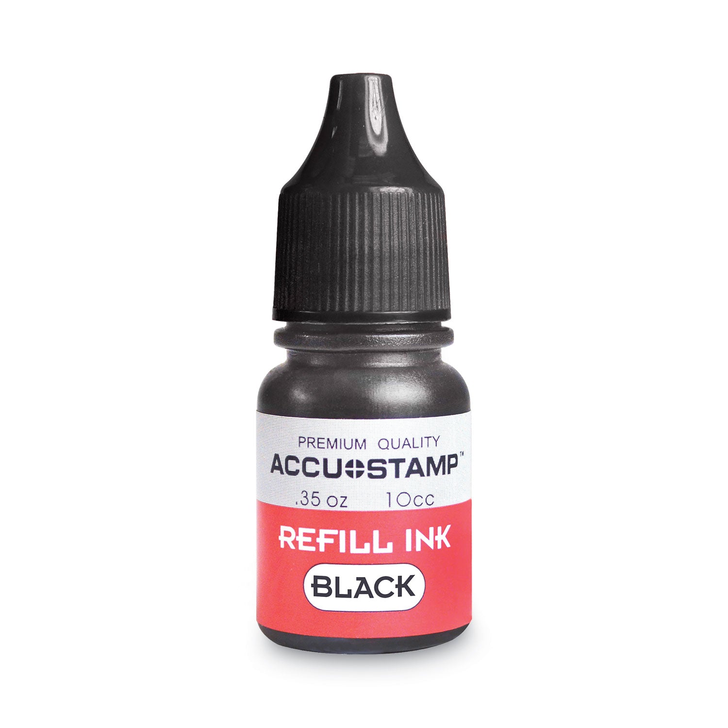 COSCO Accu Stamp Shutter Pre-Ink Refills - Black Ink - 0.33 fl oz - Black - 1 Each