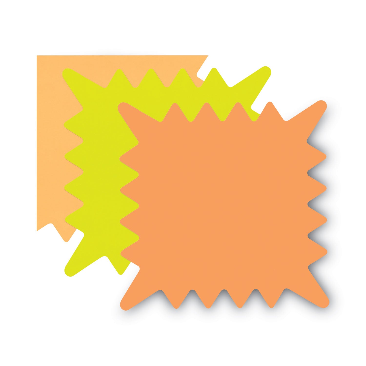 5.3" Width - Square Shape - Fluorescent, Sturdy, Durable, Die-cut - Card Stock - Fluorescent - 1 Each