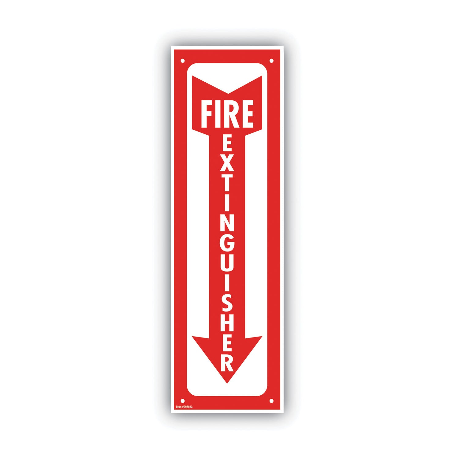 Glow in The Dark Design - Print/Message "Fire Extinguisher" - 4" Width x 13" Height - Rectangular Shape - Tear Resistant, Durable - Plastic - 1 Each