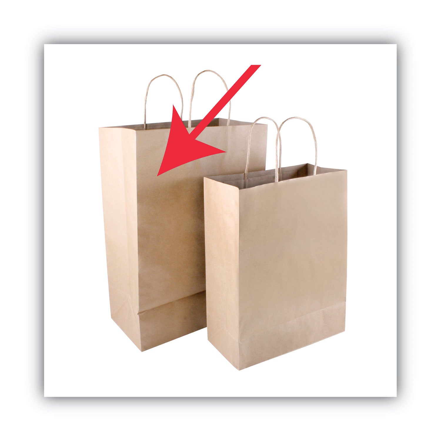 COSCO Premium Large Brown Paper Shopping Bags - 17" Length x 12" Width - Kraft - Paper - Shopping - 1 Box