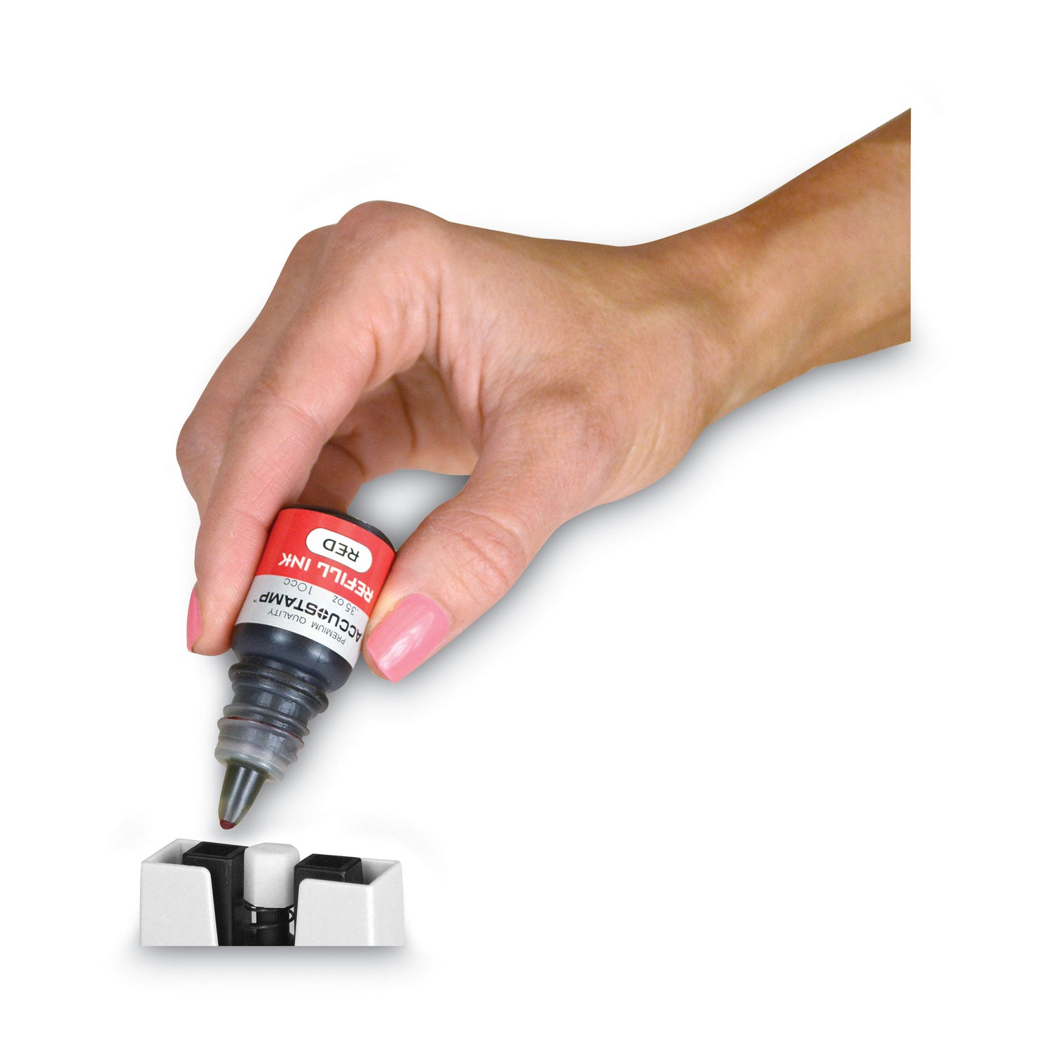 COSCO Accu Stamp Shutter Pre-Ink Refills - Red Ink - 0.33 fl oz - Red - 1 Each