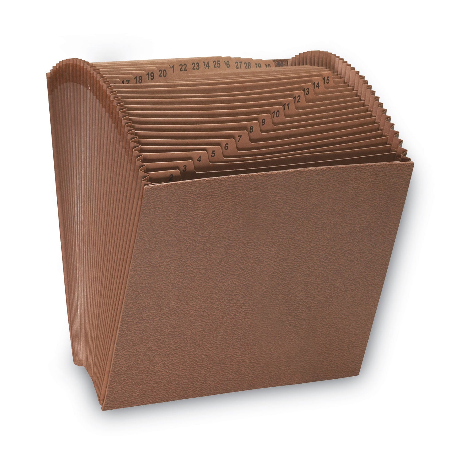 Smead TUFF Letter Recycled Expanding File - 8 1/2" x 11" - 7/8" Expansion - 31 Pocket(s) - Redrope - Reinforced Gusset - 30% Recycled - 1 Each